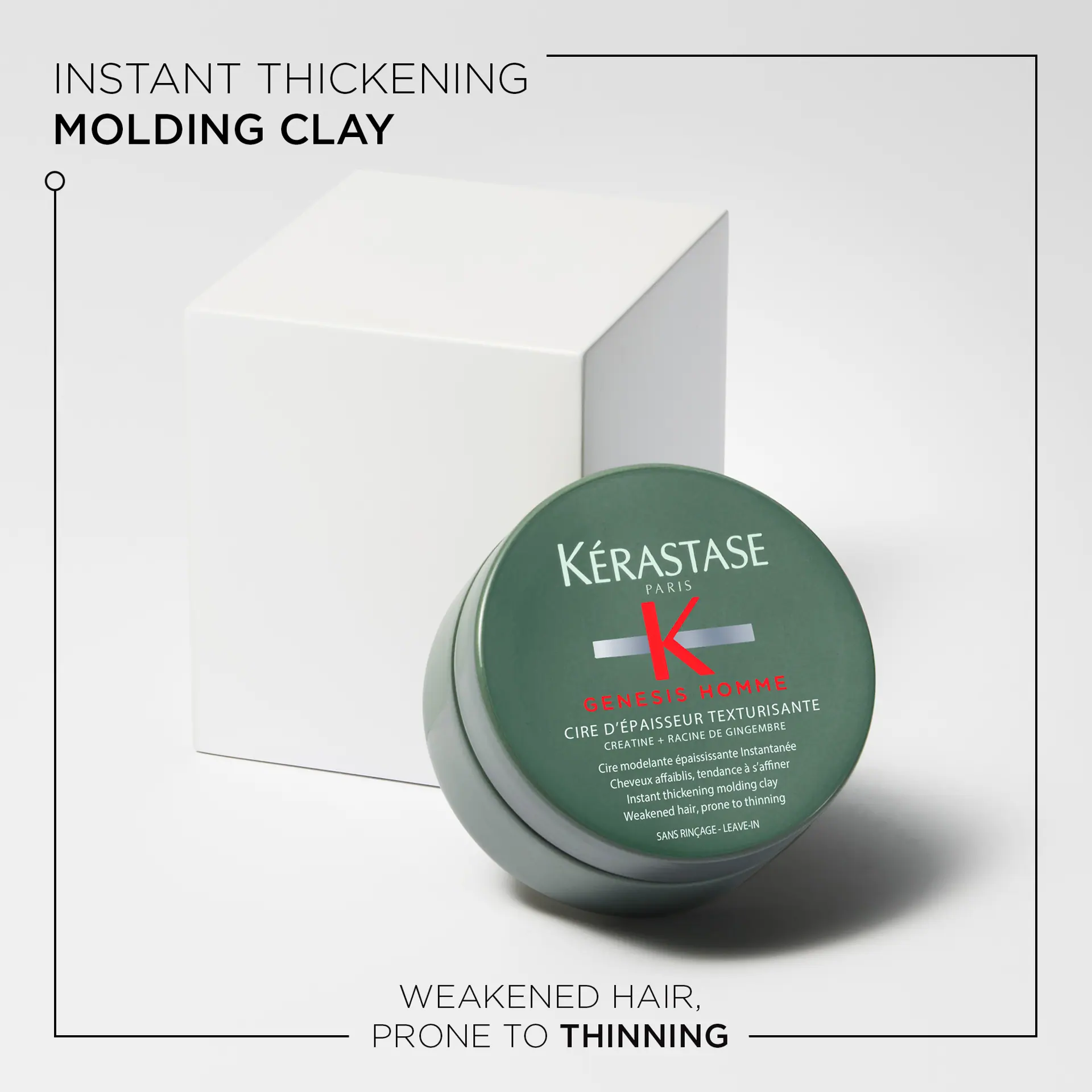 Kérastase Genesis Homme thickening clay texturiser 75ml