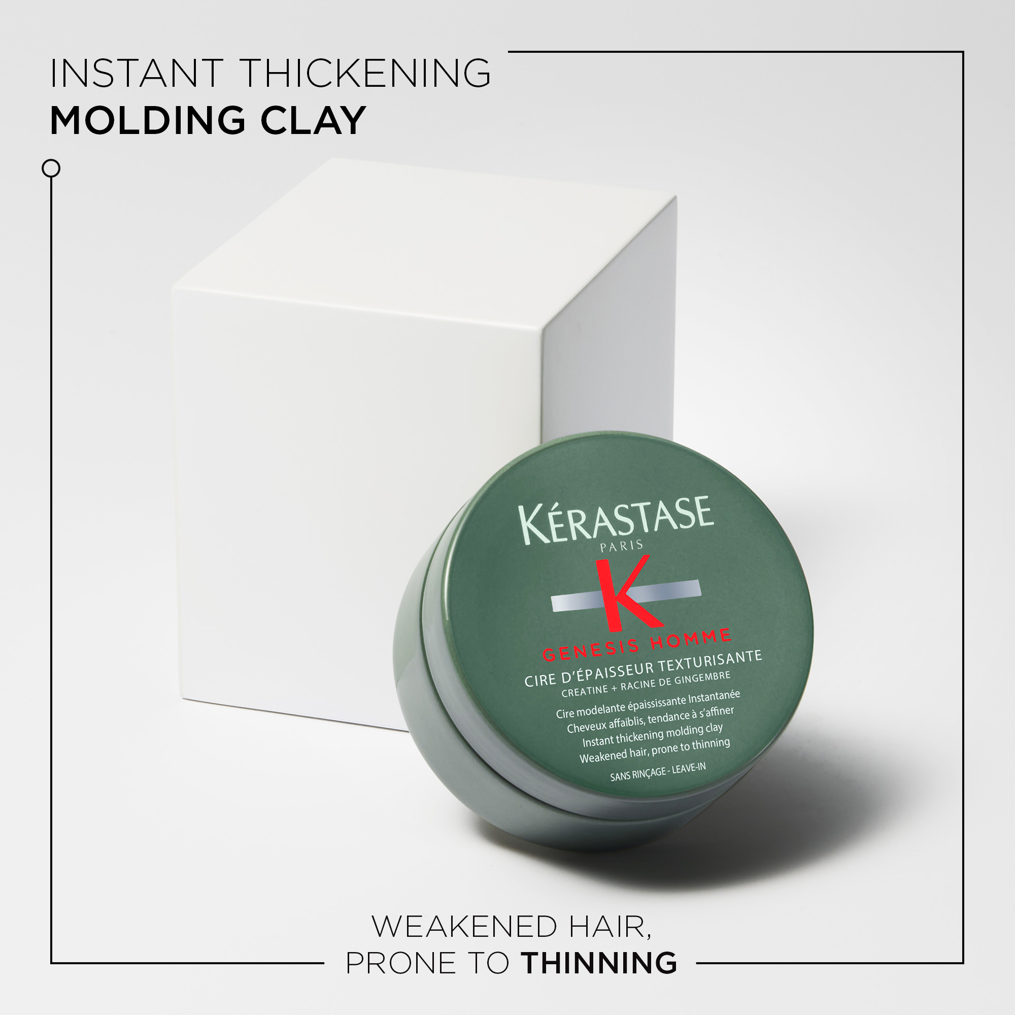 Kérastase Genesis Homme thickening clay texturiser 75ml