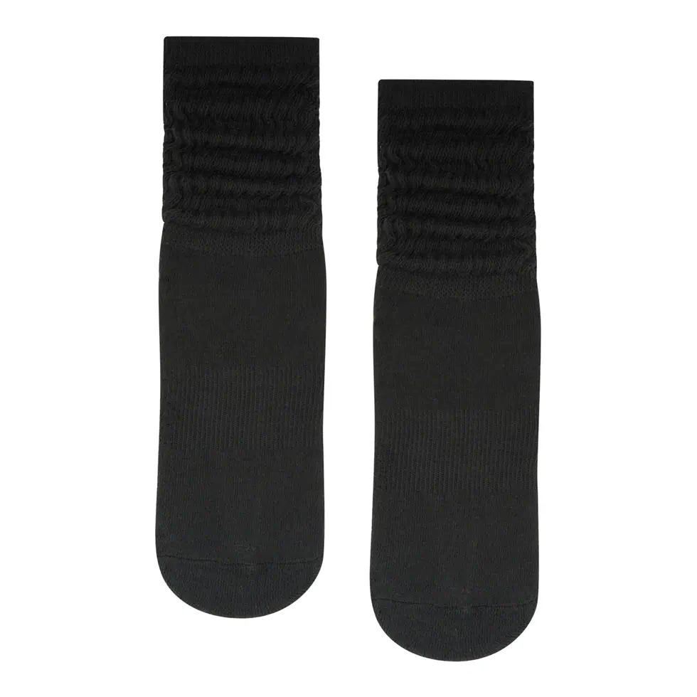 MoveActive Scrunch Non Slip Grip Sock- Charcoal