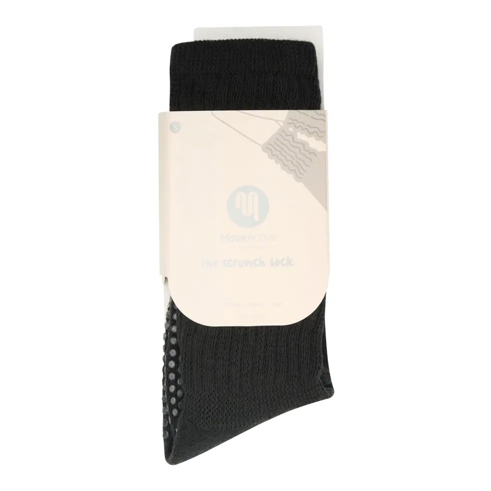 MoveActive Scrunch Non Slip Grip Sock- Charcoal