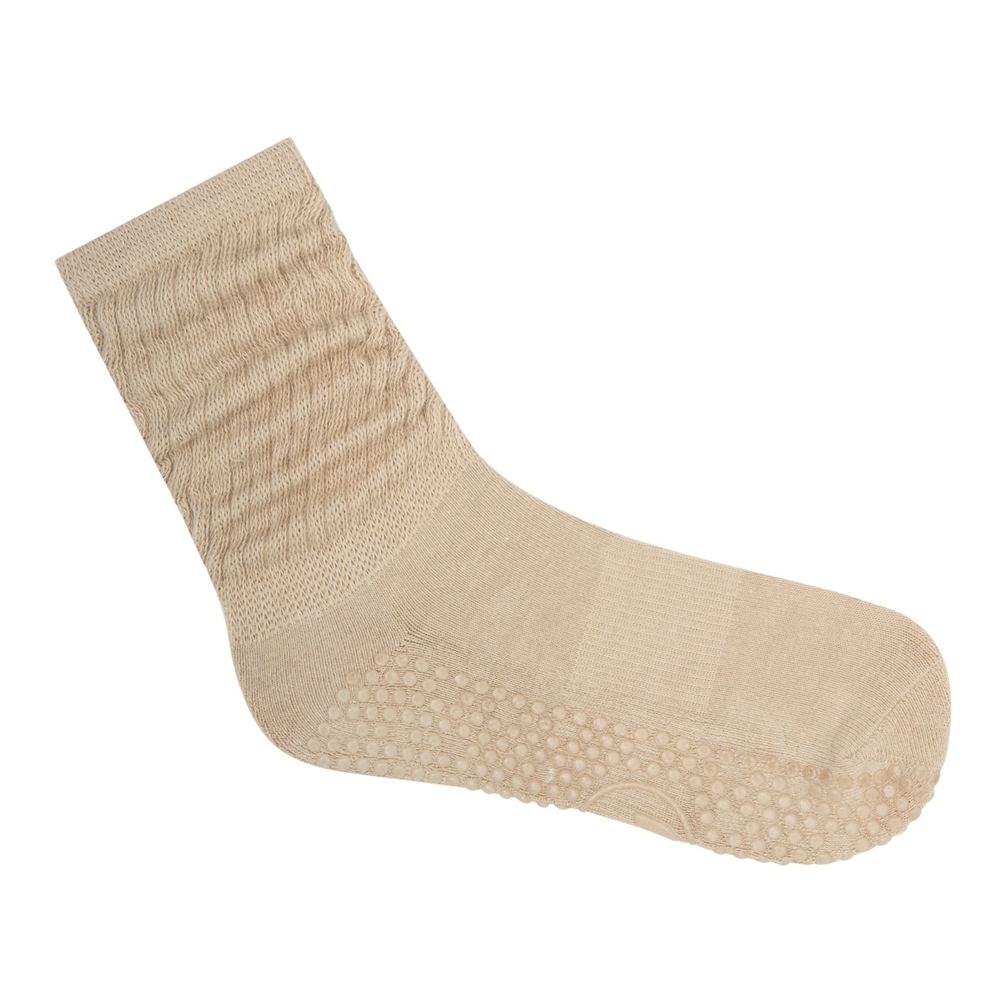 MoveActive Scrunch Non Slip Grip Sock-Latte
