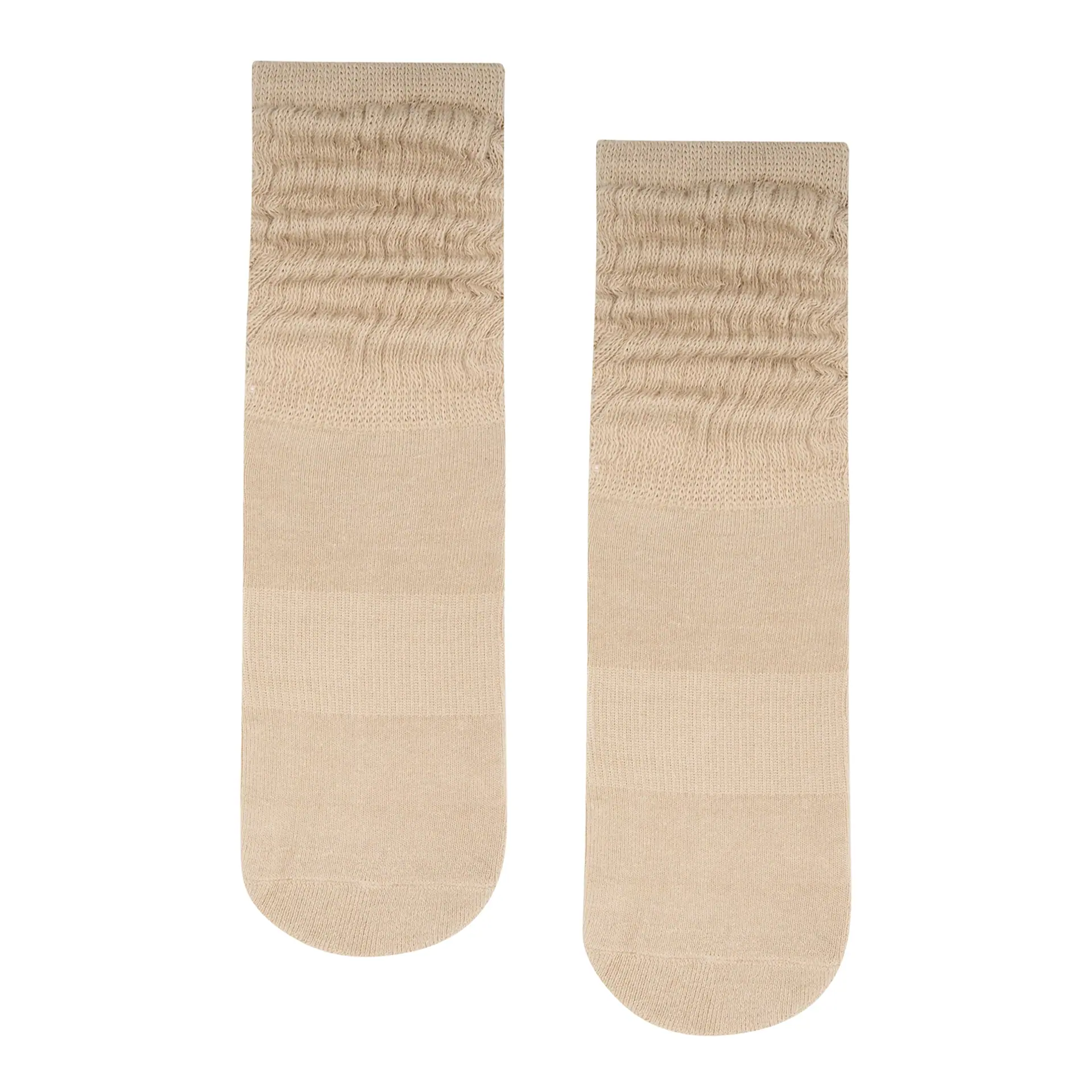 MoveActive Scrunch Non Slip Grip Sock-Latte