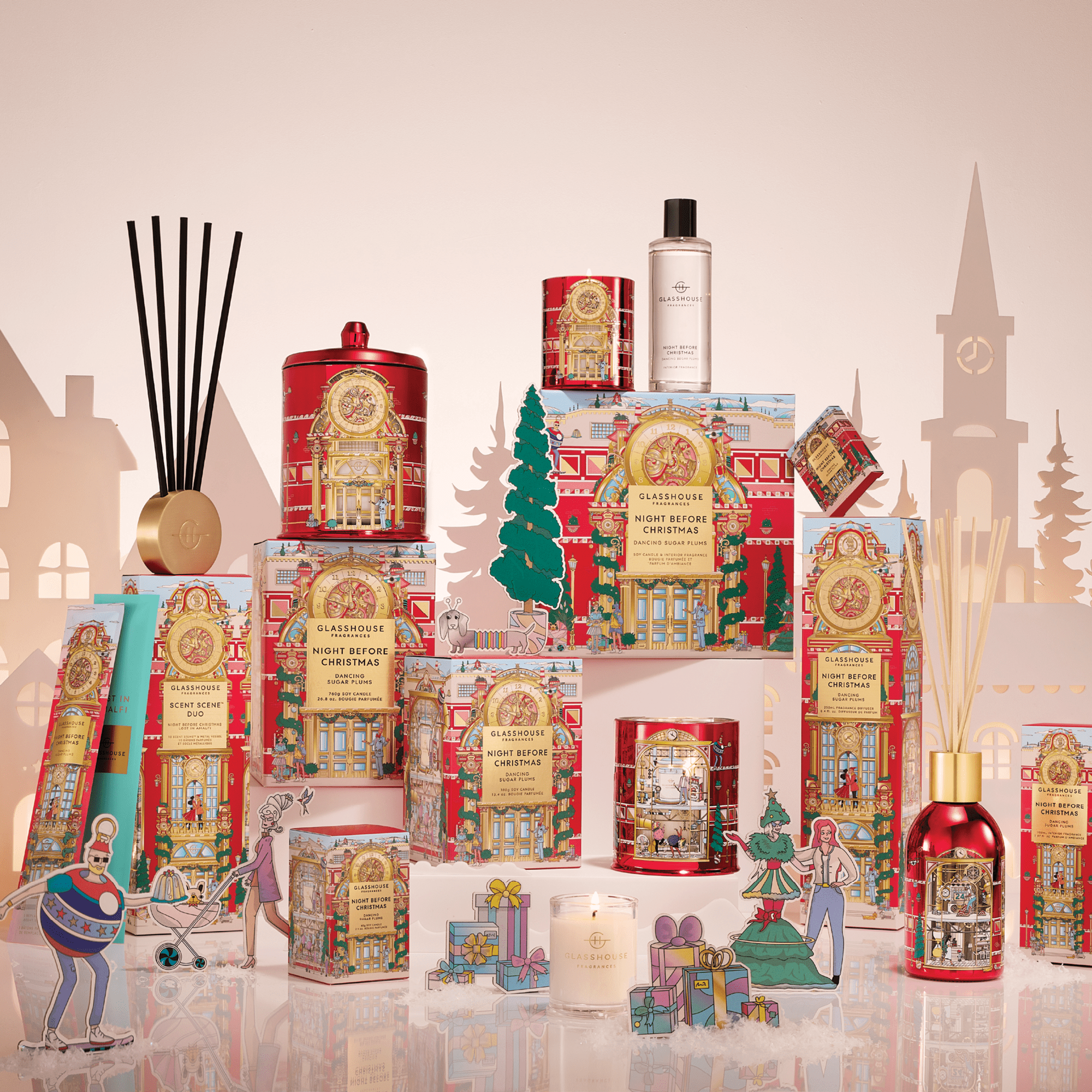 Candle Christmas Fragrance Gift Sets Glasshouse Fragrances 200g