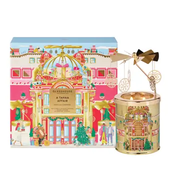 Glasshouse Fragrances 380g Candle with Spinning Carousel Gift Set - Christmas - A Tahaa Affair