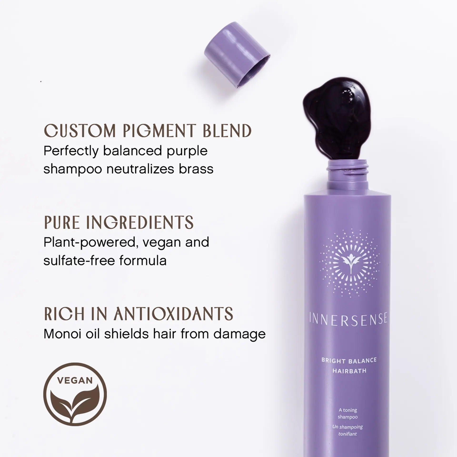 Innersense Organic Beauty Bright Balance Toning Shampoo Hairbath 300ml