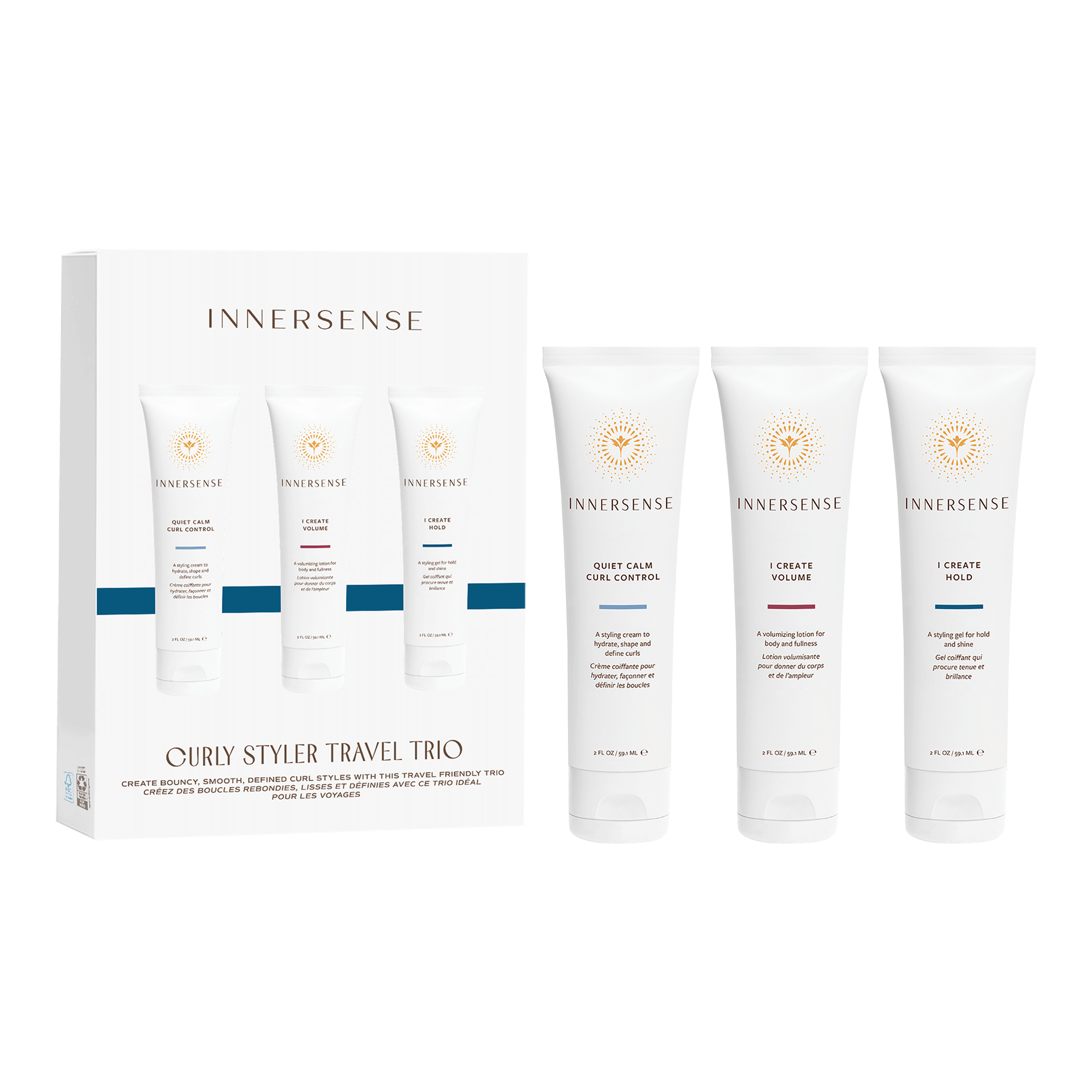 Innersense Organic Beauty Travel Trio - Curly Styler Collection