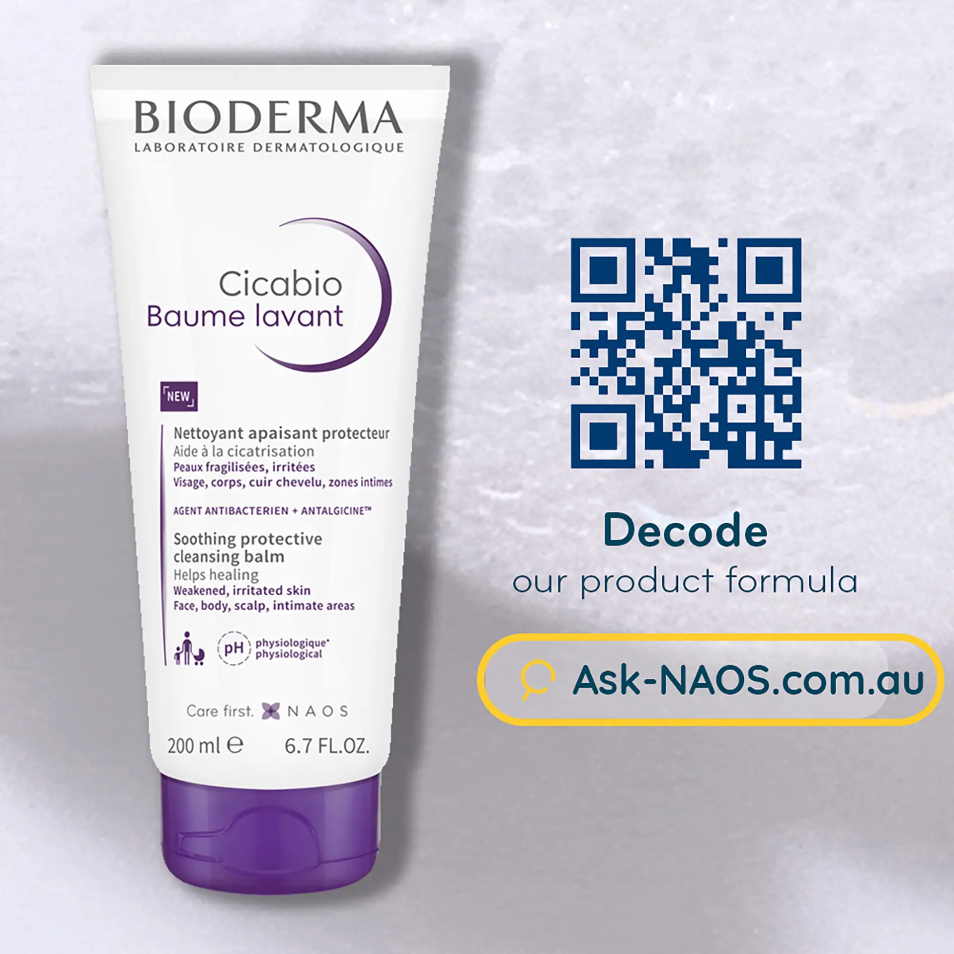 BIODERMA Cicabio Soothing Protective Cleansing Balm 200ml