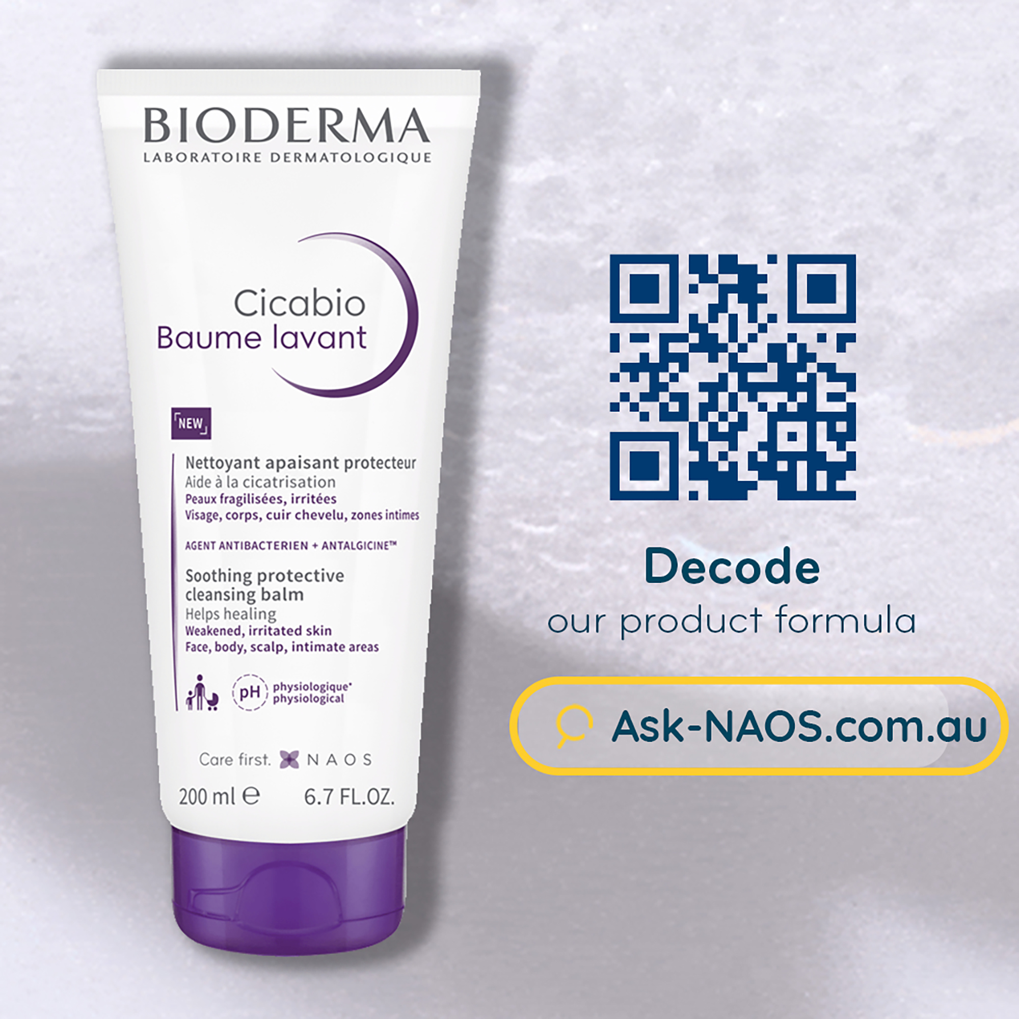 BIODERMA Cicabio Soothing Protective Cleansing Balm 200ml