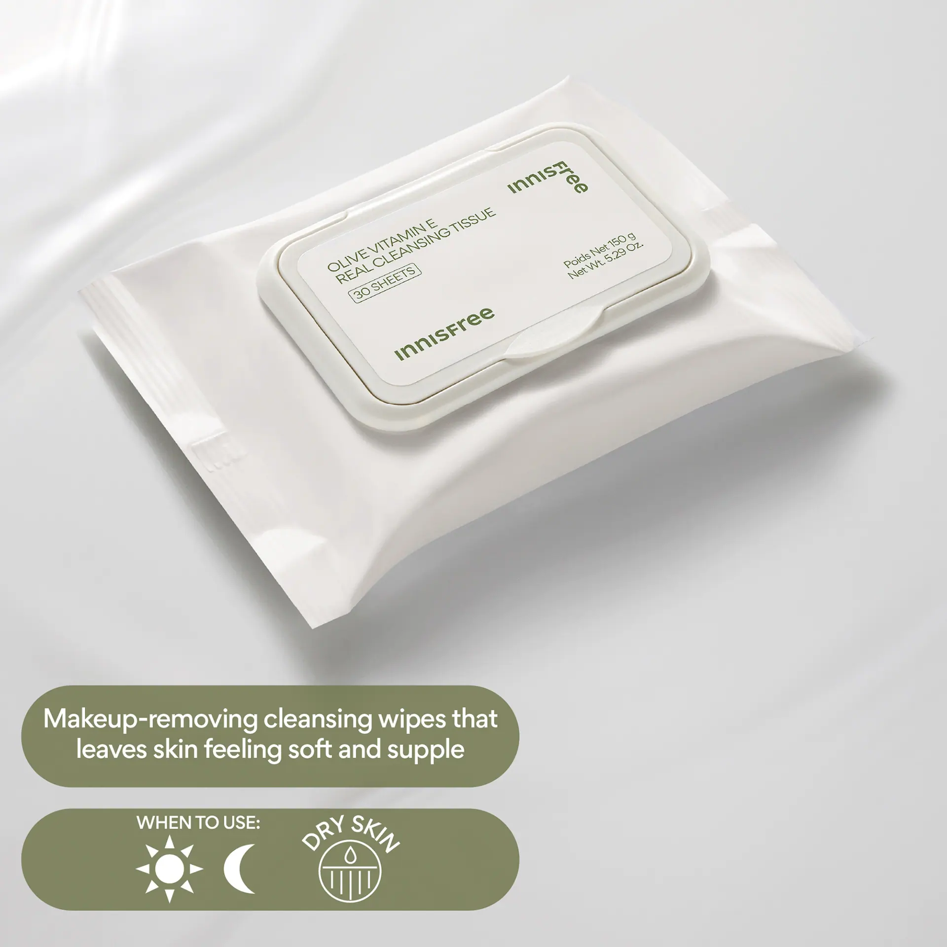INNISFREE Olive Vitamin E Real Cleansing Tissue