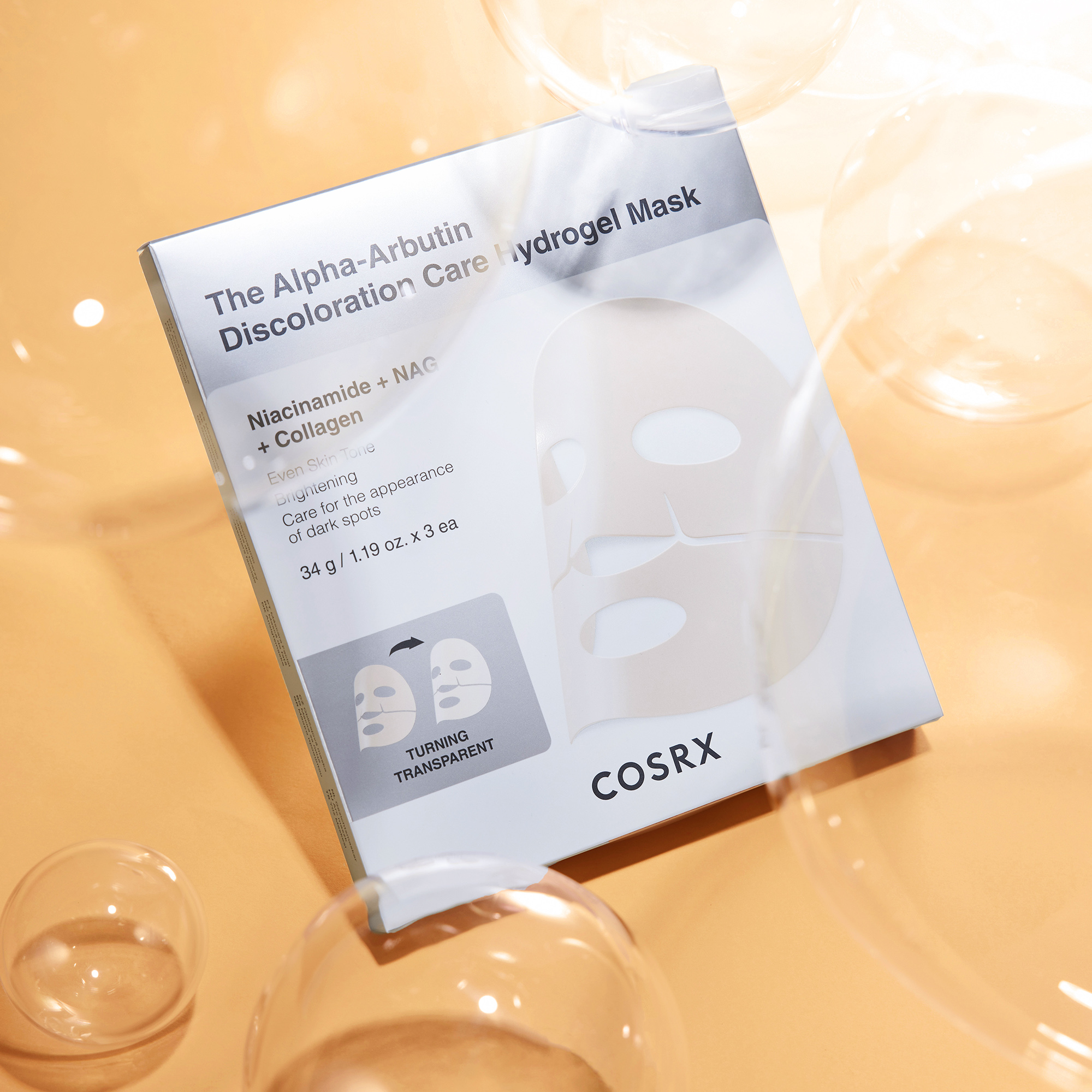COSRX The Alpha-Arbutin 2 Discoloration Care Hydrogel Mask - 3 pack