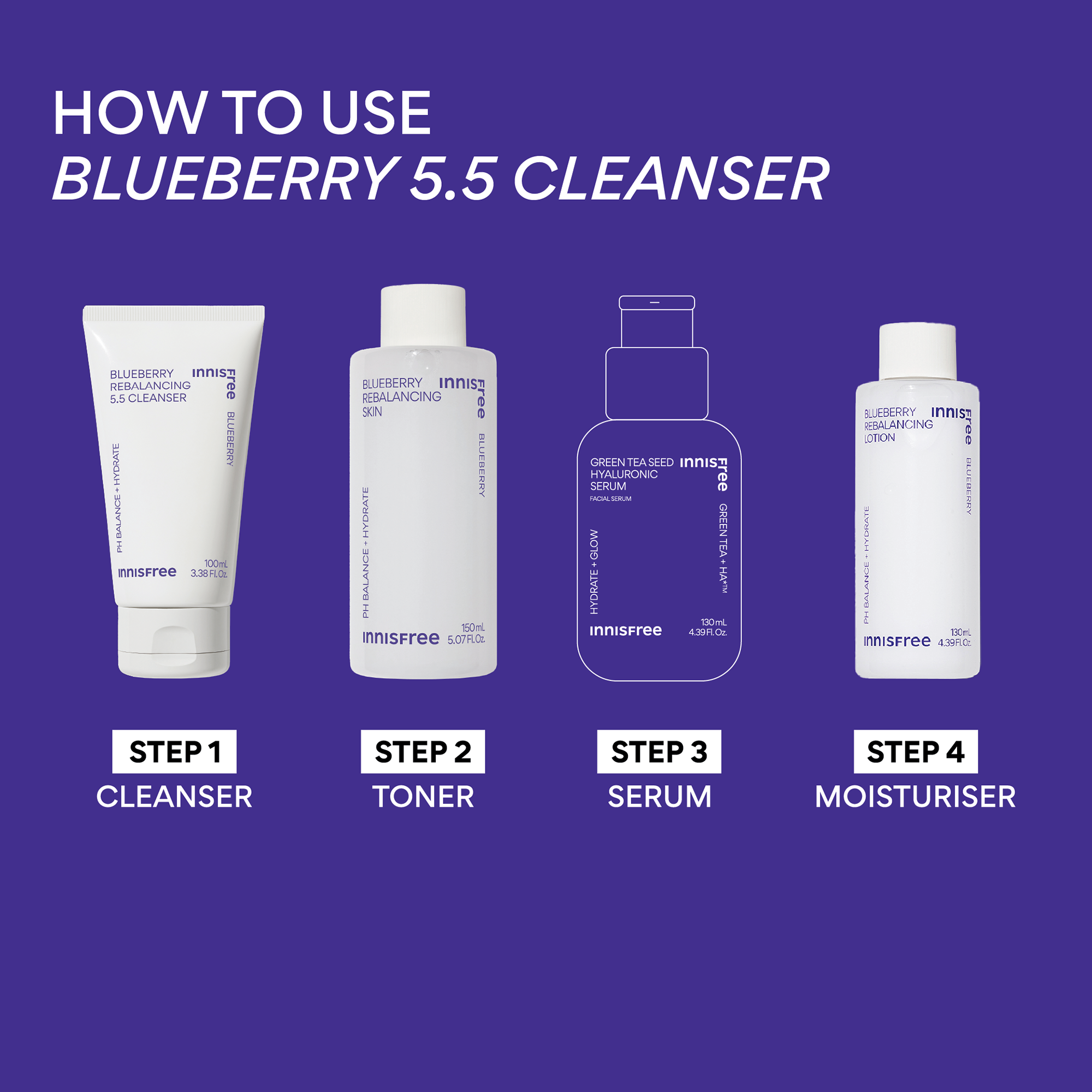 INNISFREE Blueberry Rebalancing Cleanser 100ml