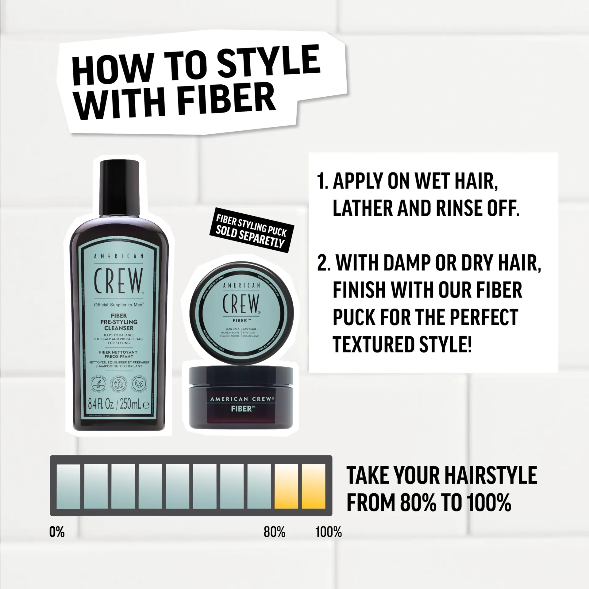 American Crew Fiber Pre-Styler Shampoo 250ml
