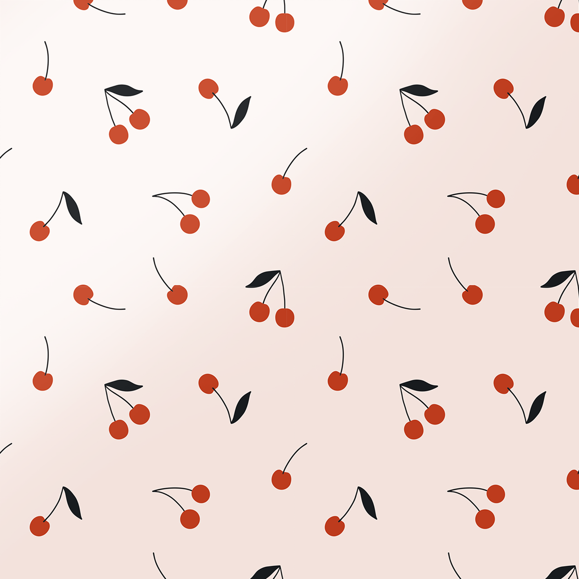Kitsch Standard Satin Pillowcase - Cherry Print