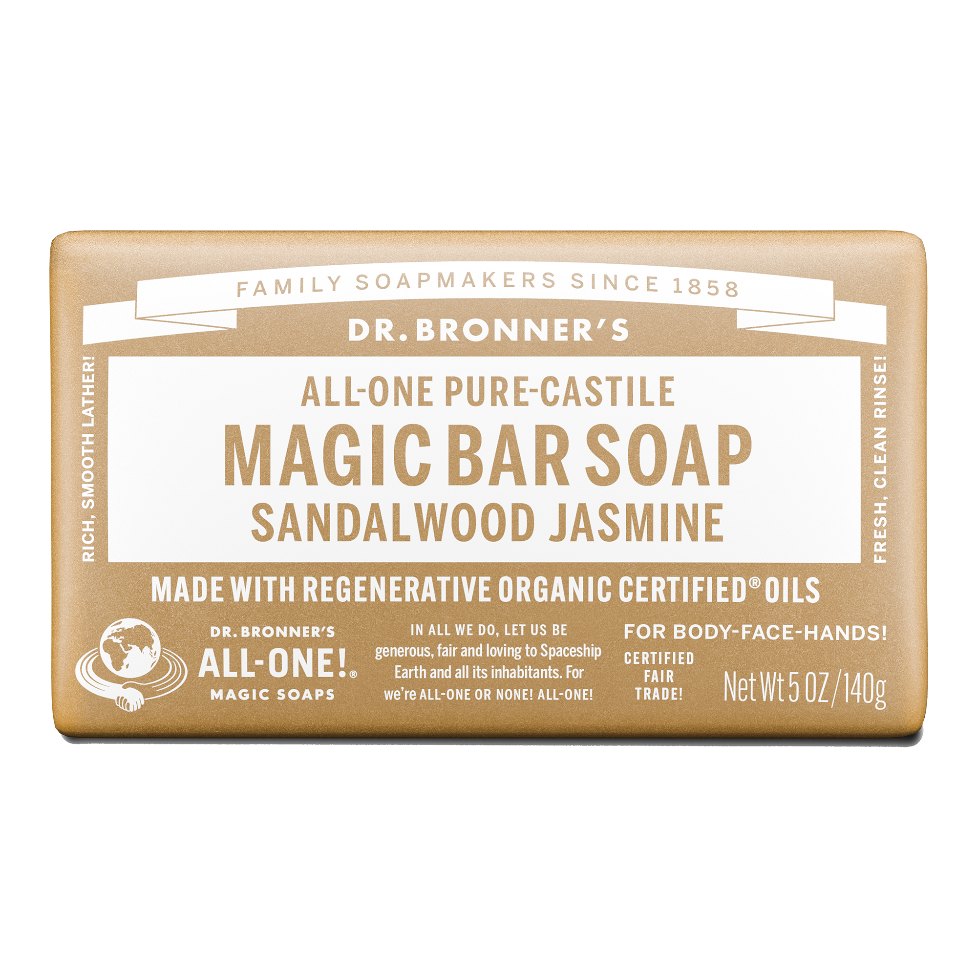 Dr. Bronner's Castile Bar Soap - Sandalwood & Jasmine
