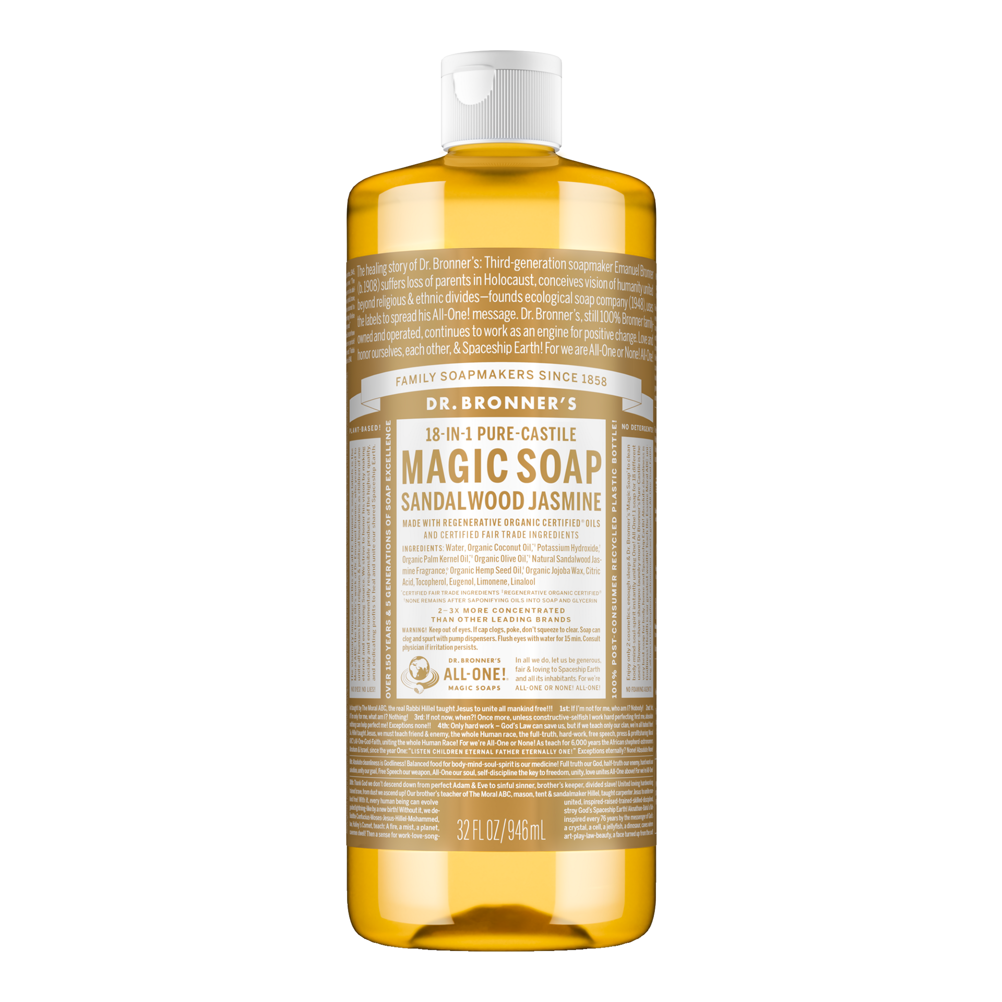 Dr. Bronner's Castile Liquid Soap - Sandalwood & Jasmine 946ml