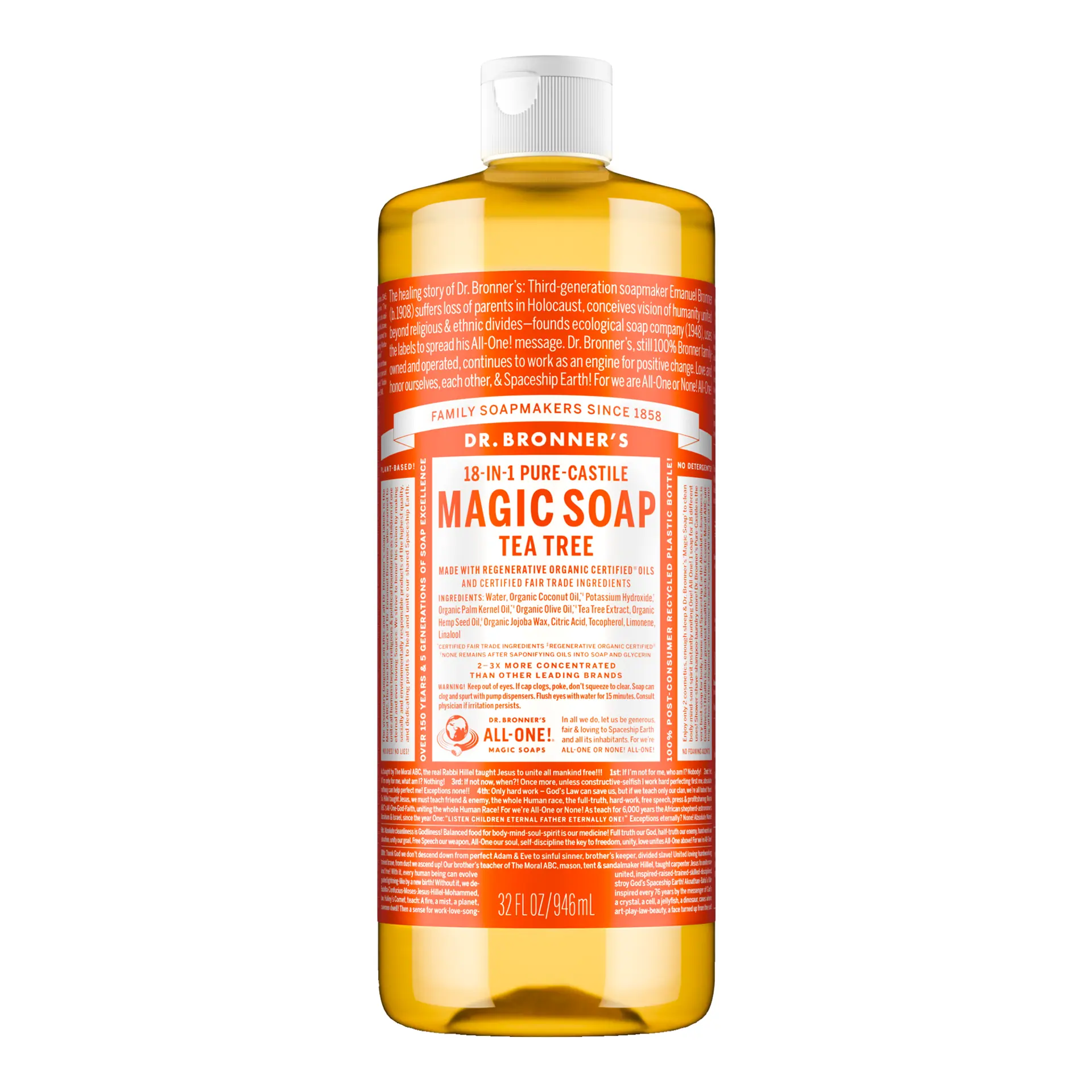 Dr. Bronner's Castile Liquid Soap - Tea Tree 946ml