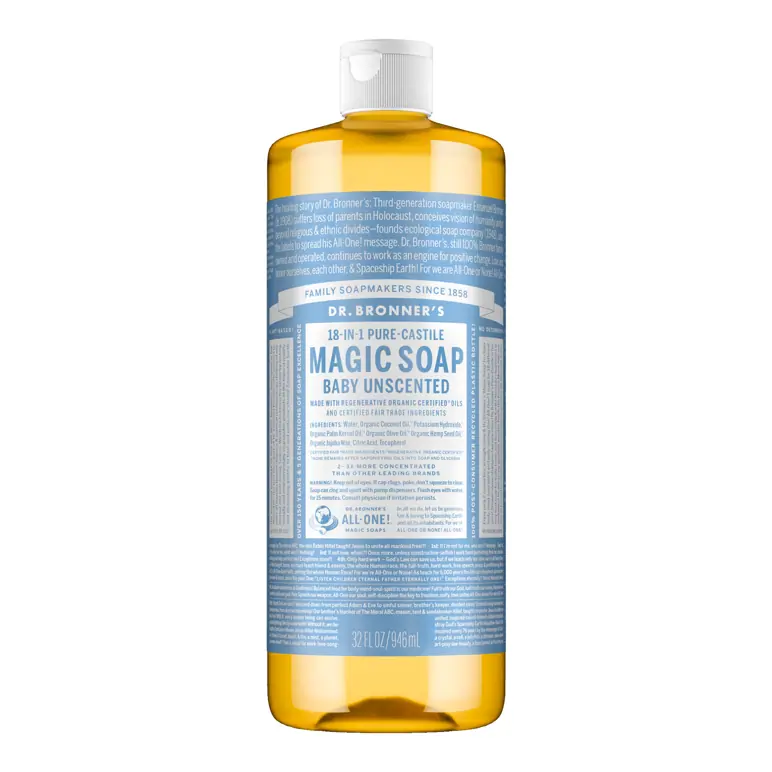 Dr. Bronner's Castile Liquid Soap - Baby Unscented 945mL