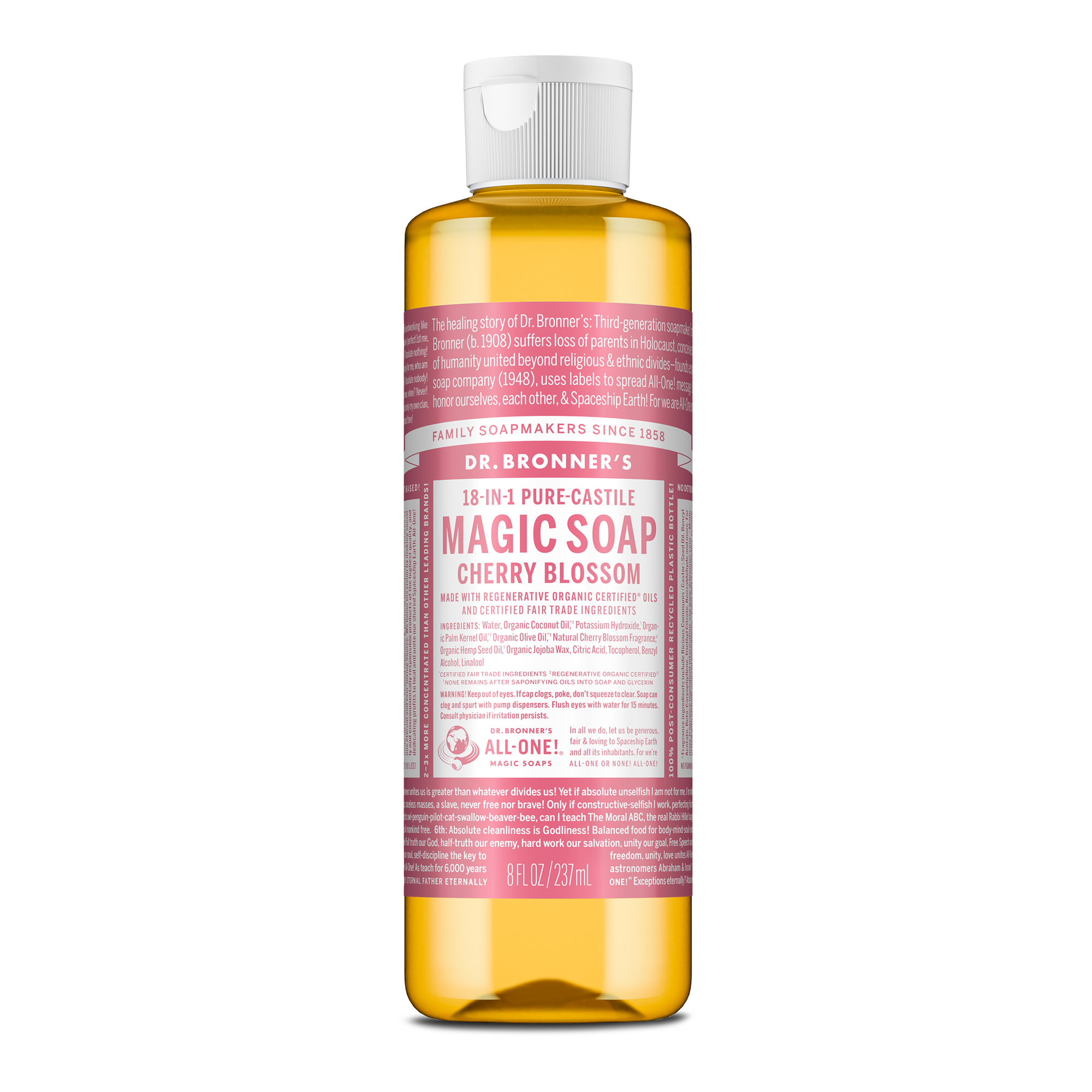 Dr. Bronner's Castile Liquid Soap - Cherry Blossom 237mL