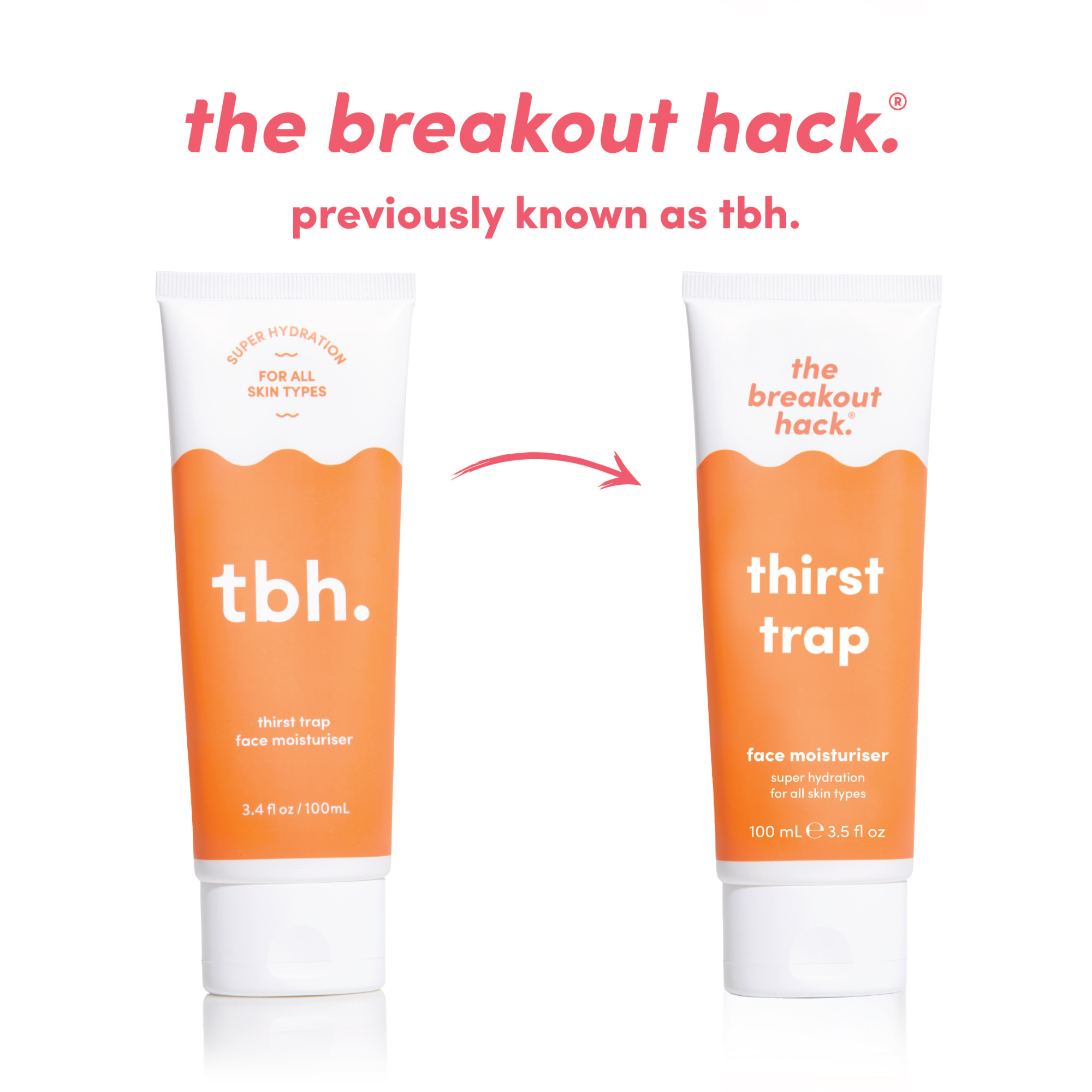 The Breakout Hack thirst trap face moisturiser 100mL