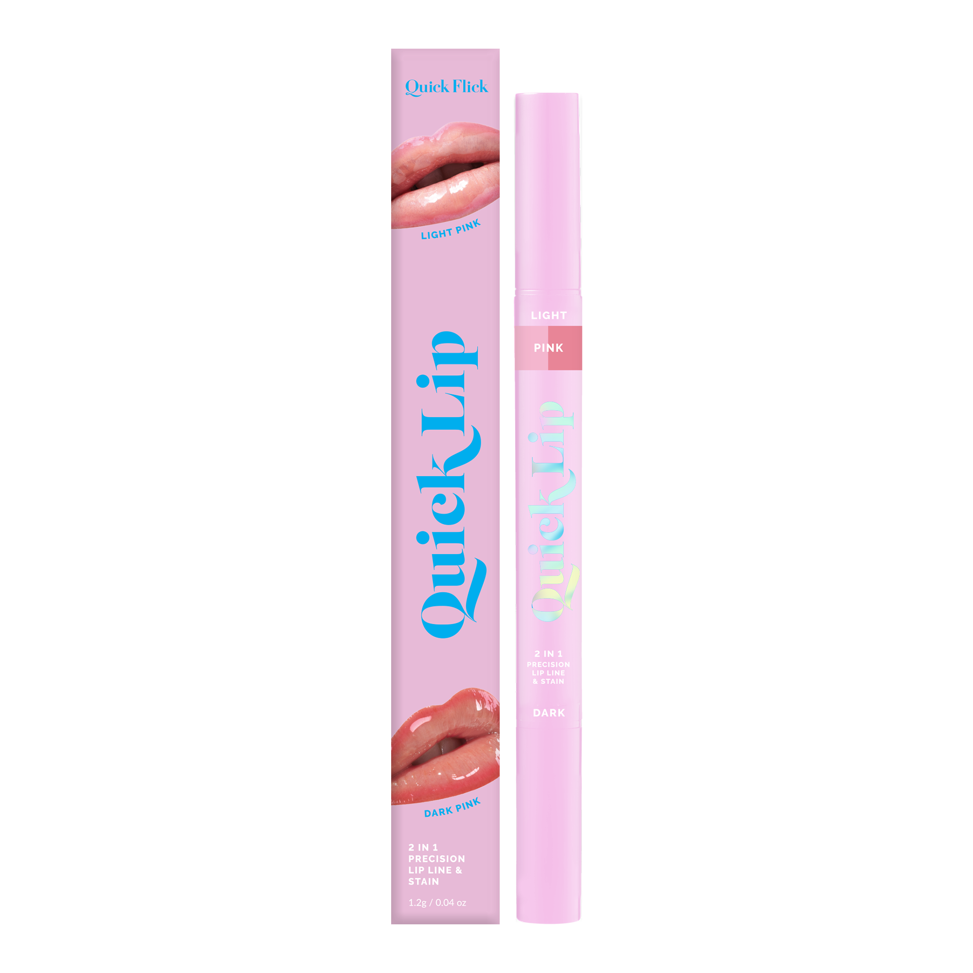 The Quick Flick Quick Lip 2 in 1 Double Sided Stain And Precision Lip Liner - Pink