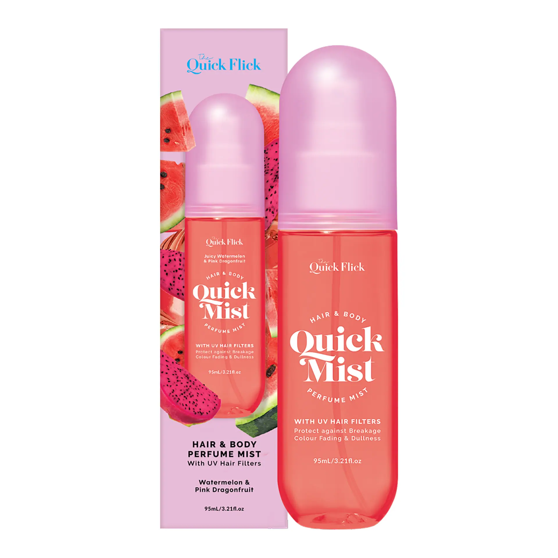 The Quick Flick Quick Mist Watermelon Hair & Body Perfume Mist with UV Hair Filters