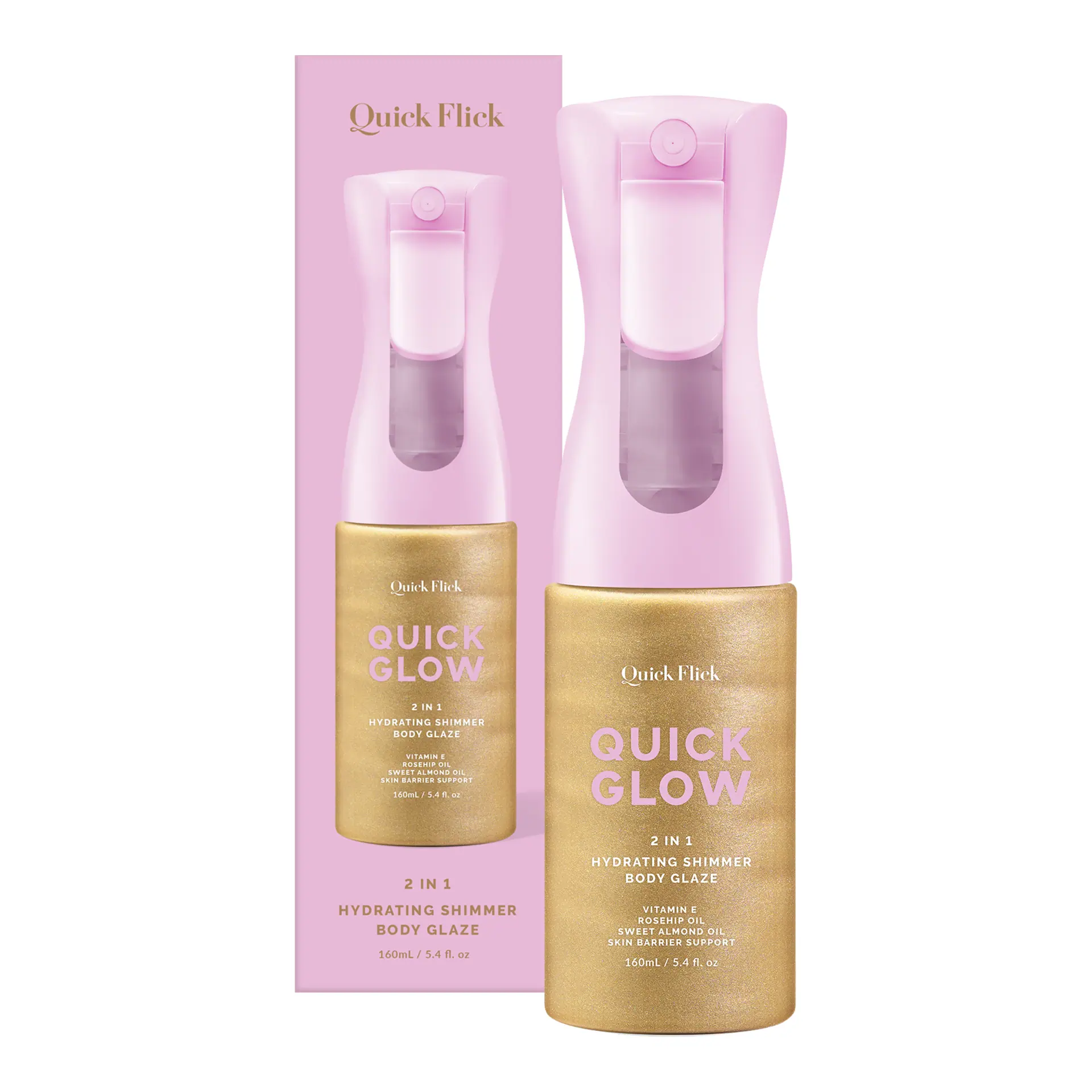 The Quick Flick Quick Glow 2 in 1 Hydrating Shimmer Body Glaze