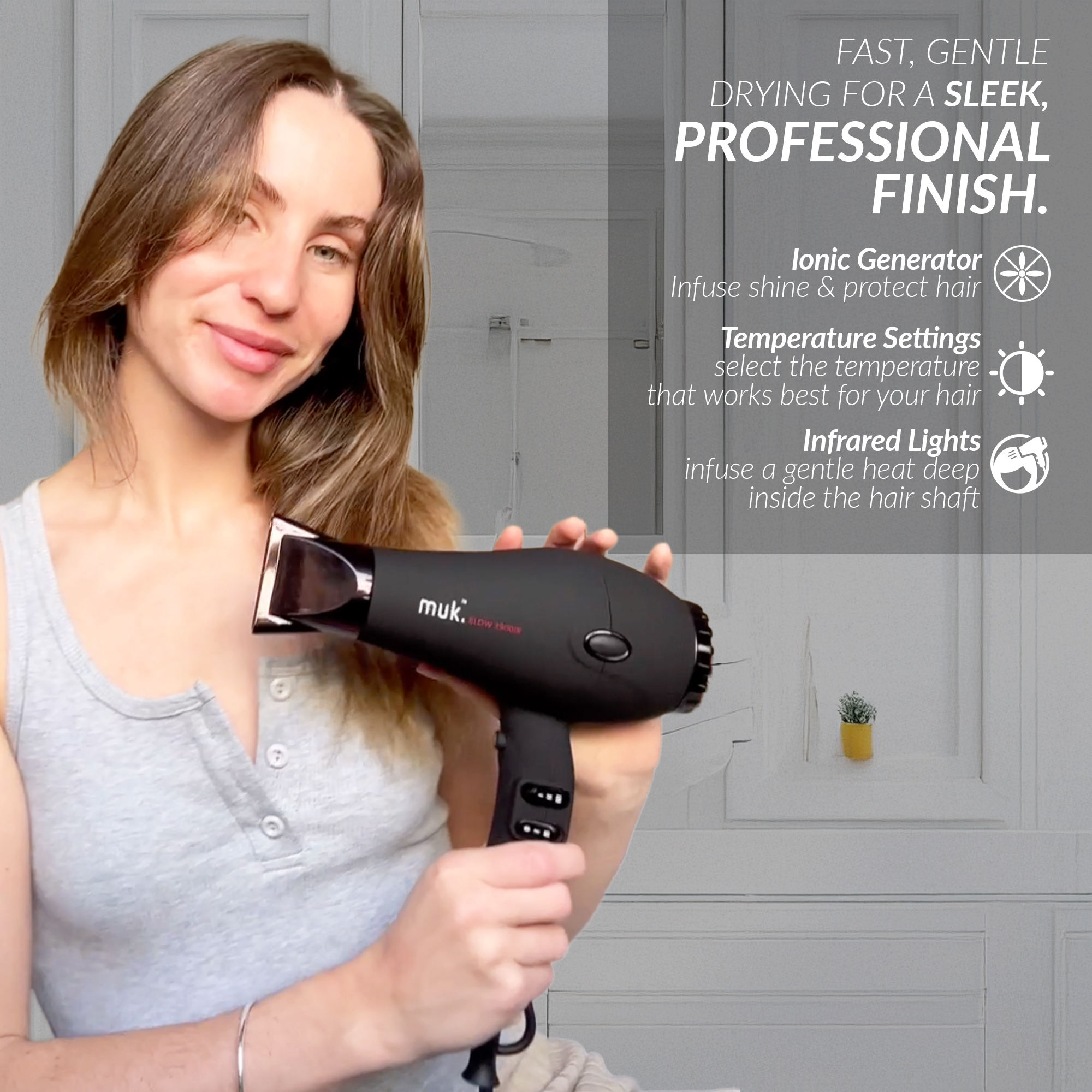 Muk Blow 3900IR Dryer Matte Black