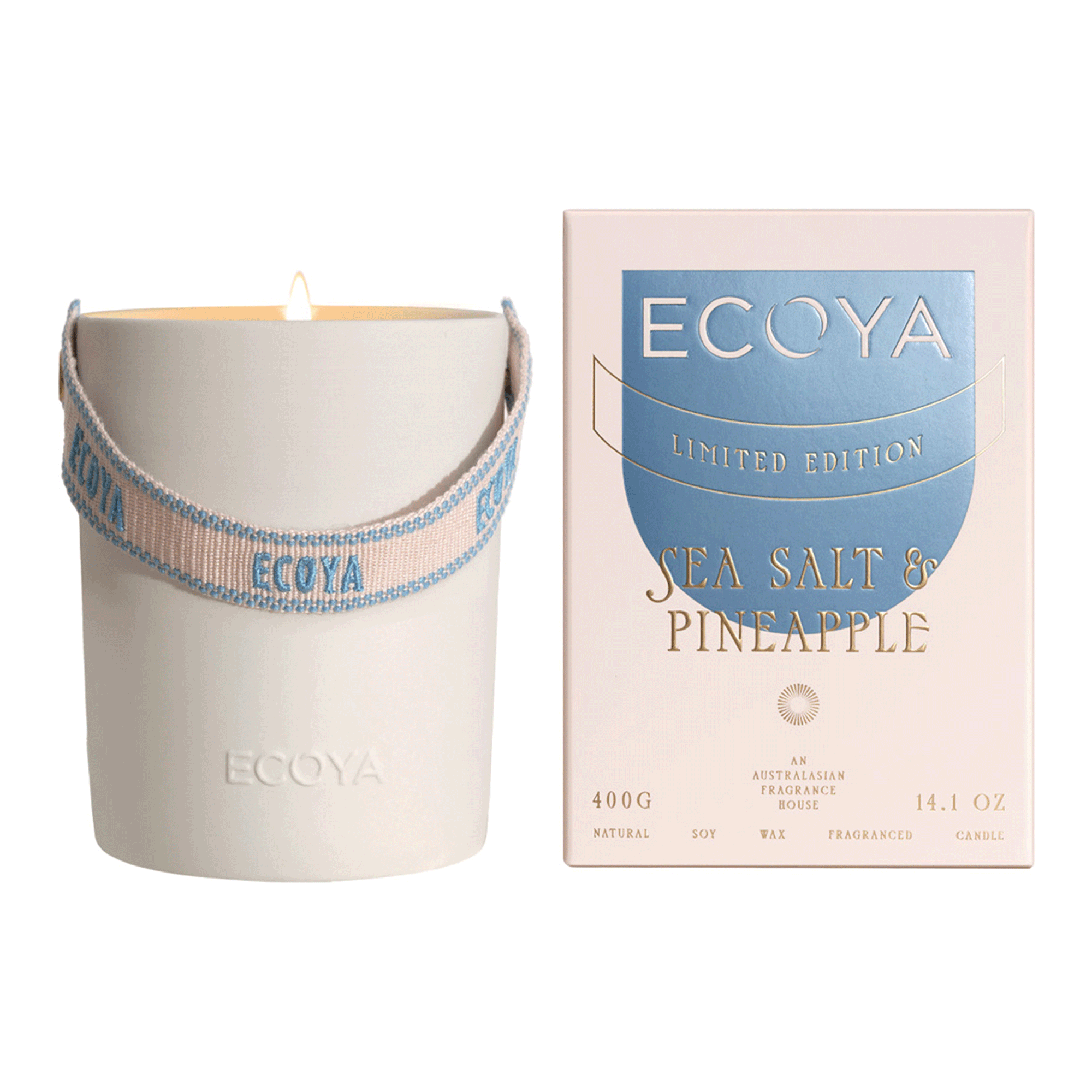 ECOYA Ceramic Candle Sea Salt & Pineapple 400g