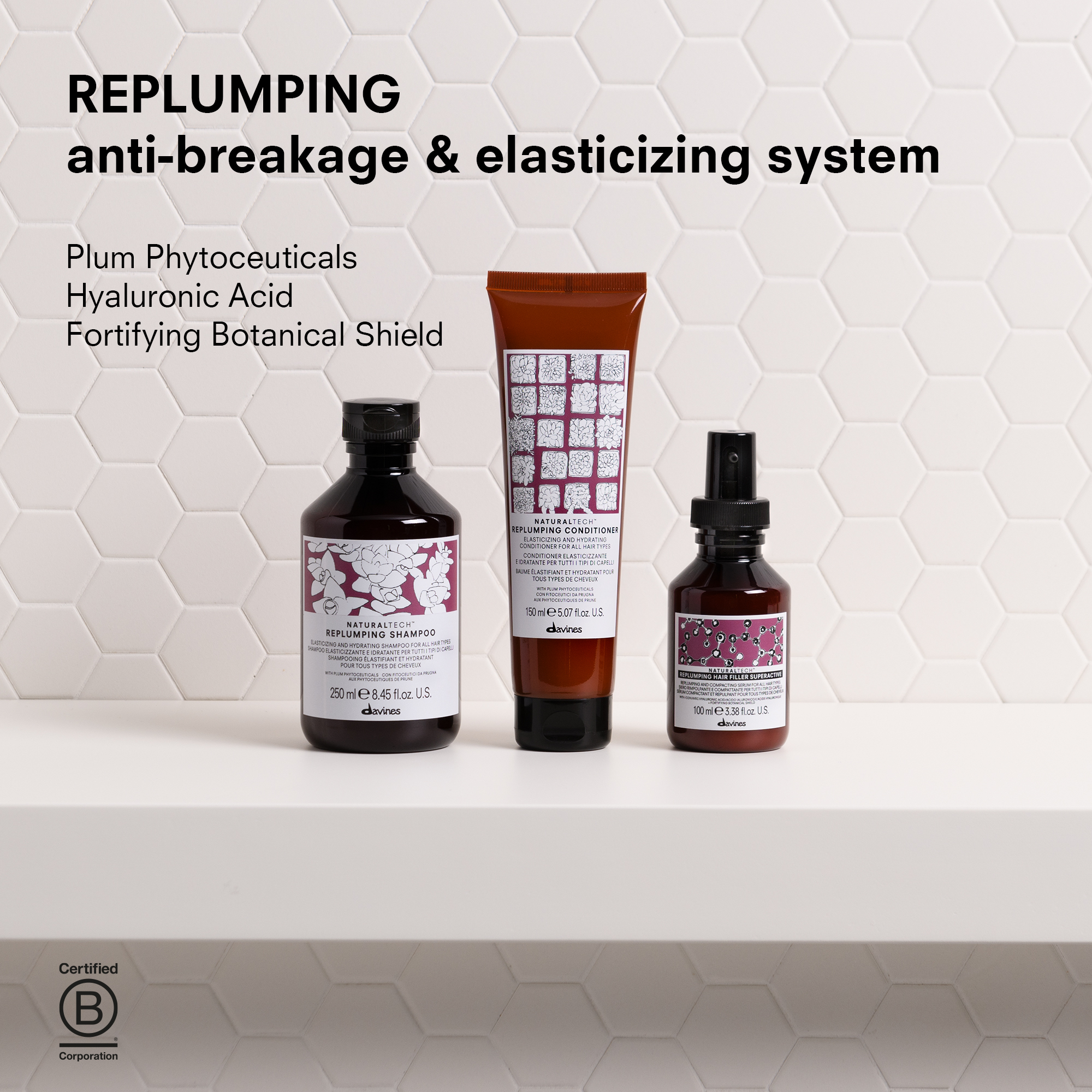 Davines NATURAL TECH Replumping Shampoo 250ml