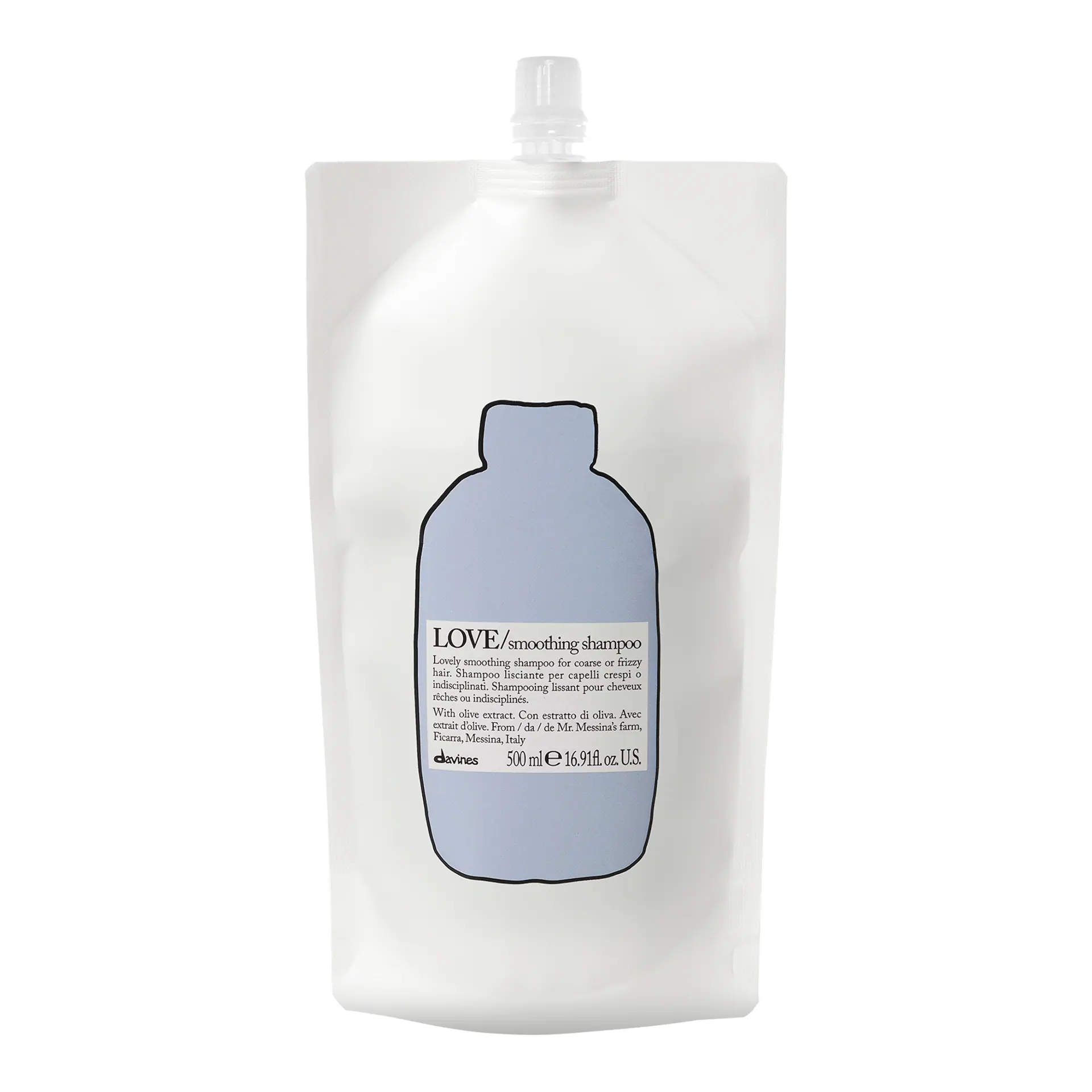 Davines Essentials Love Smooth Shampoo Refill Pouch 500ml