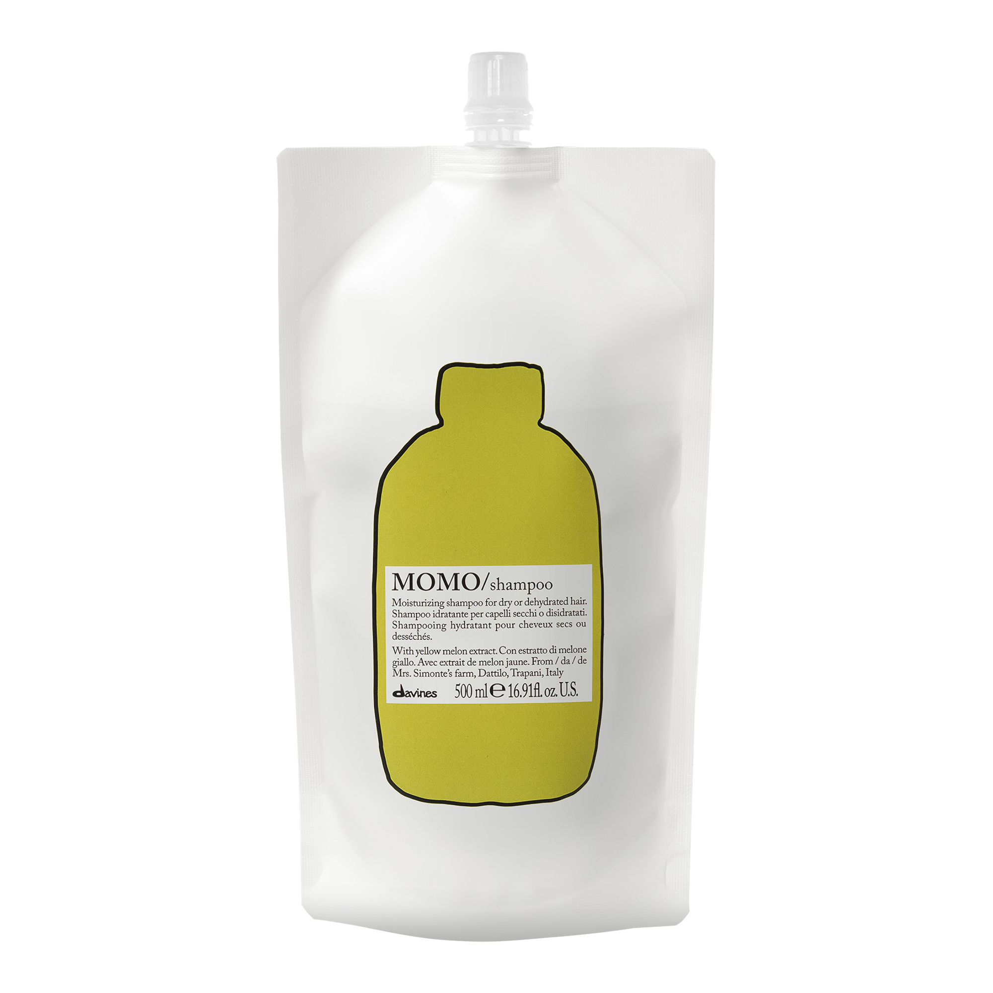 Davines Essentials Momo Hydrating Shampoo Refill Pouch 500ml 