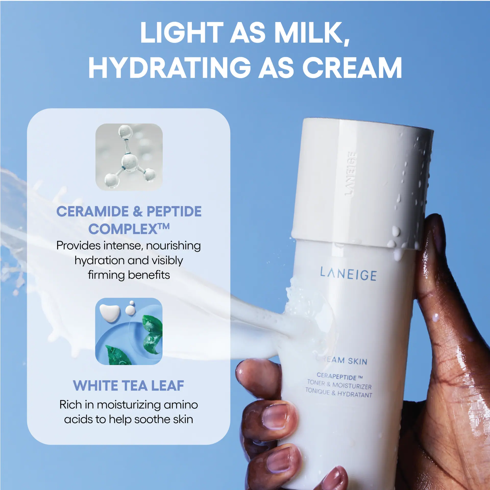 Laneige Cream Skin Cerapeptide™ Toner & Moisturizer 170ml Refill