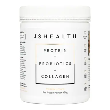 JSHealth Vitamins Protein + Probiotics + Collagen - Vanilla Cream (450g)