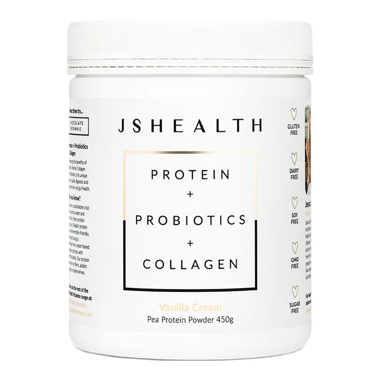 JSHealth Vitamins Protein + Probiotics + Collagen - Vanilla Cream (450g)