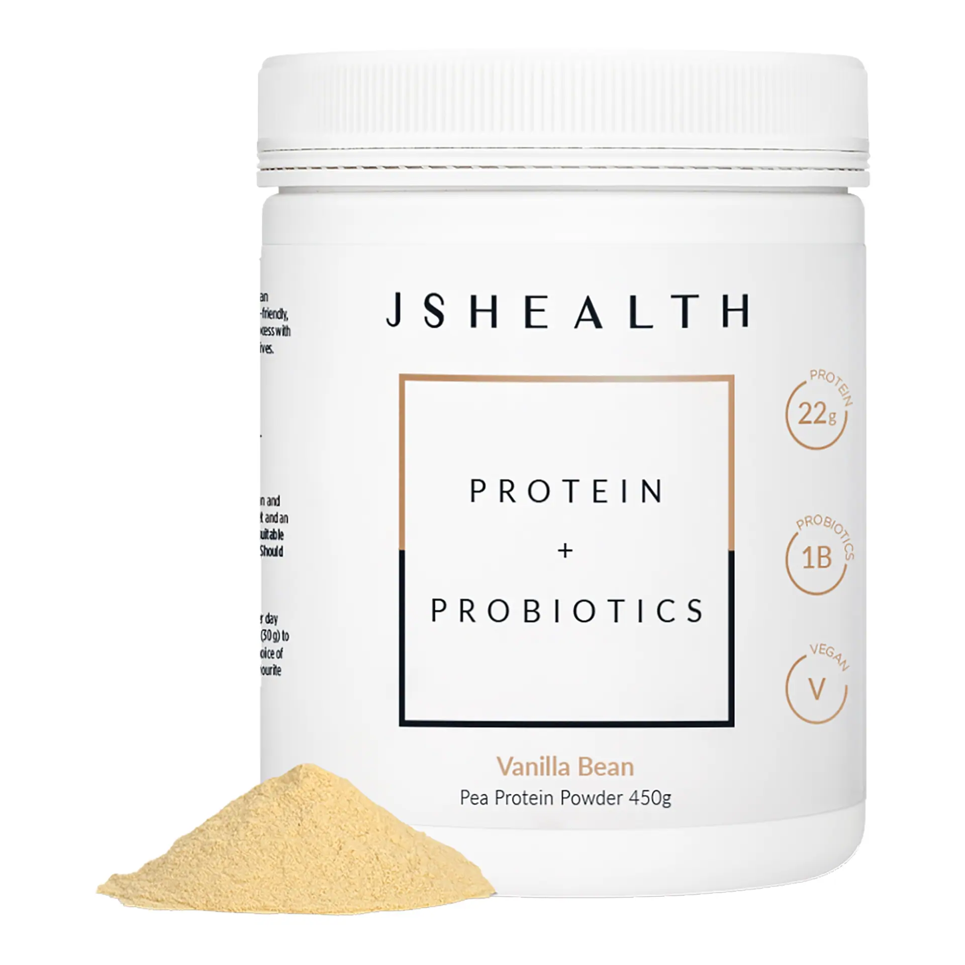 JSHealth Vitamins Protein + Probiotics 450g - Vanilla Bean