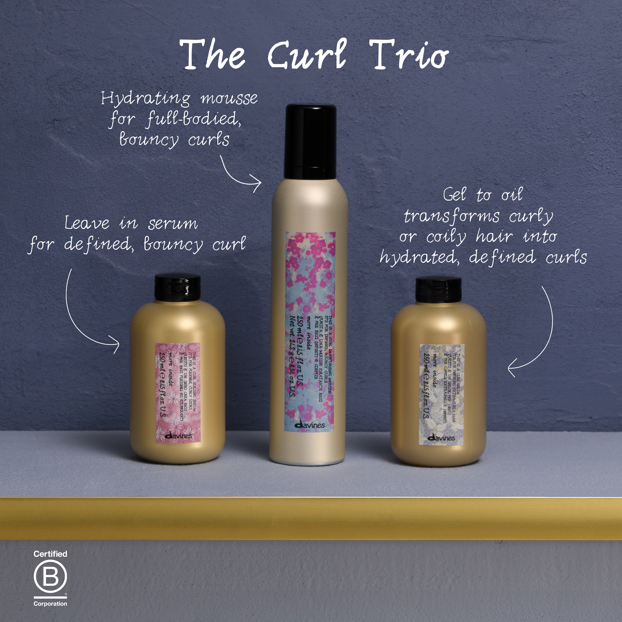 Davines MORE INSIDE Curl Moisturing Mousse 250g
