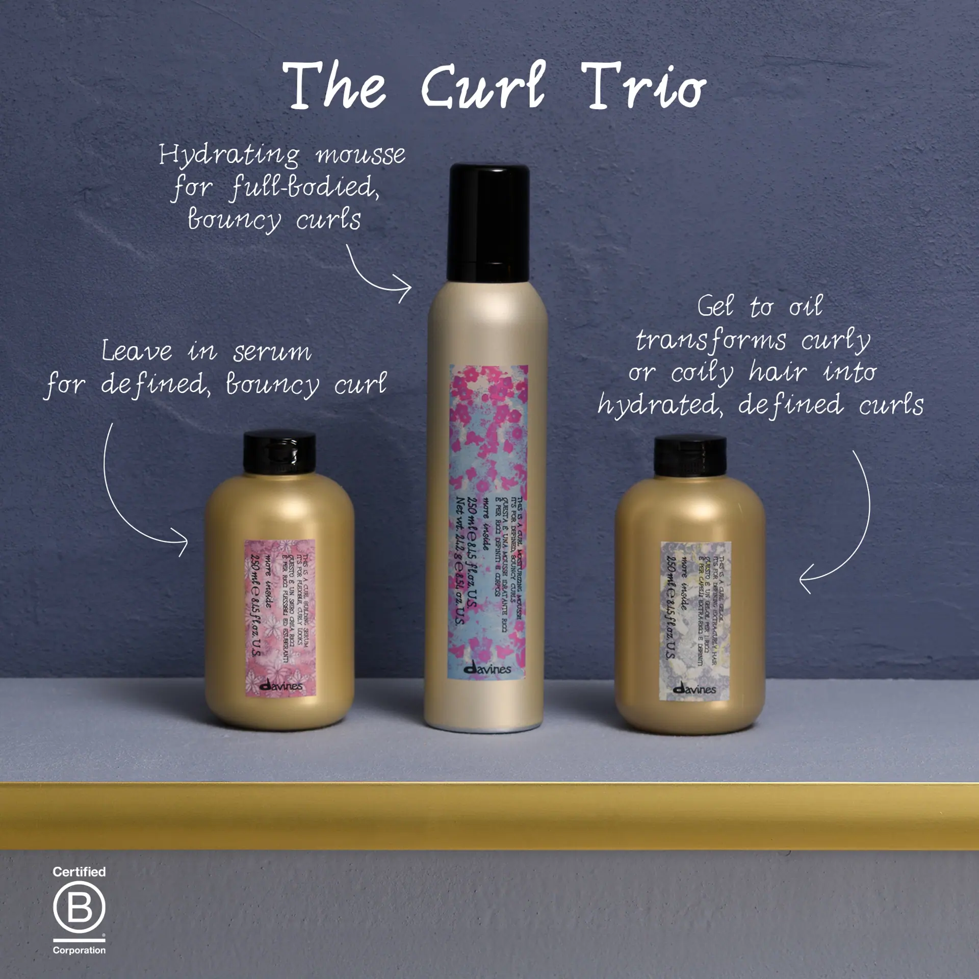 Davines MORE INSIDE Curl Moisturing Mousse 250g