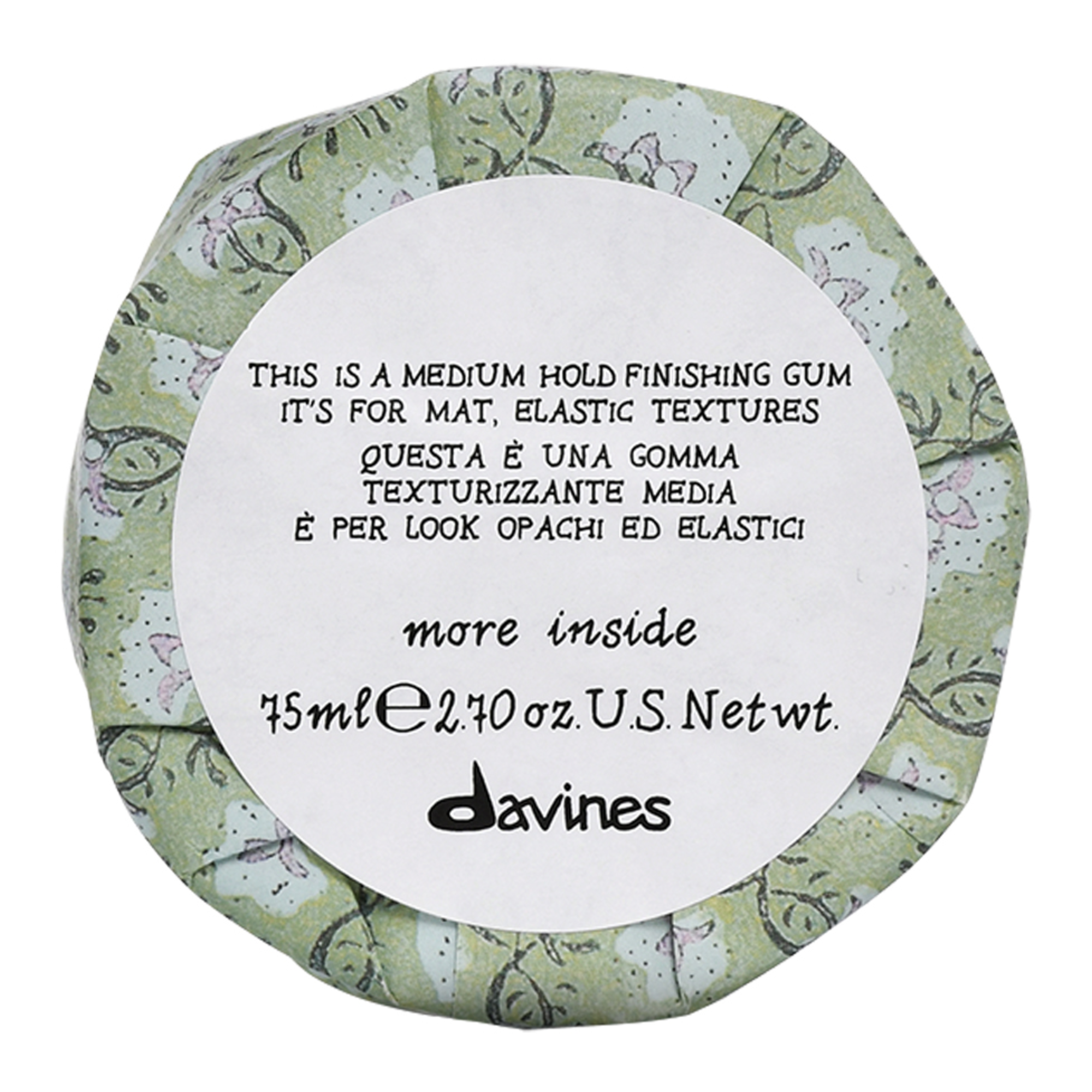 Davines MORE INSIDE Medium Hold Finishing Gum 75g
