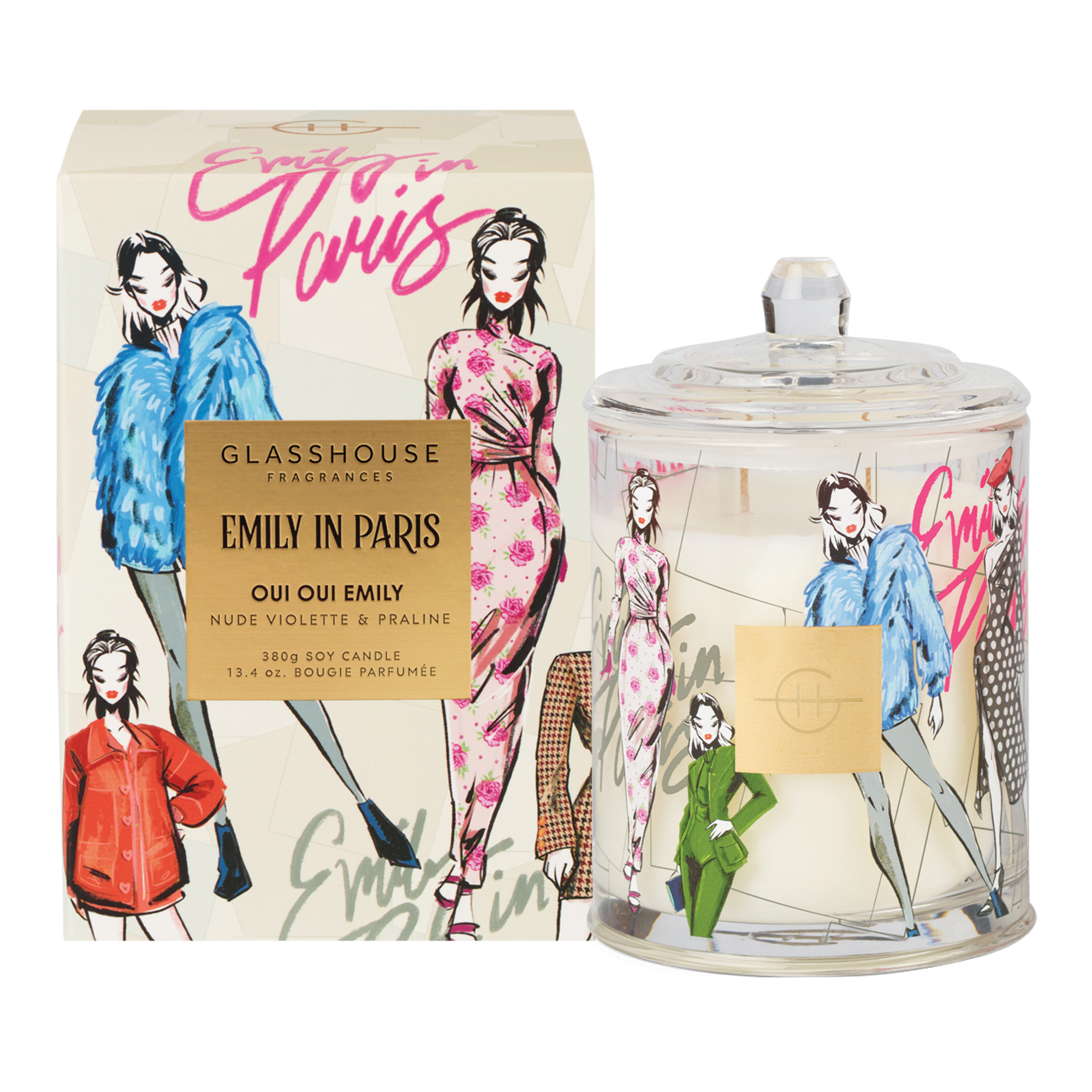 Glasshouse Fragrances Emily in Paris Oui Oui Emily 380G Candle