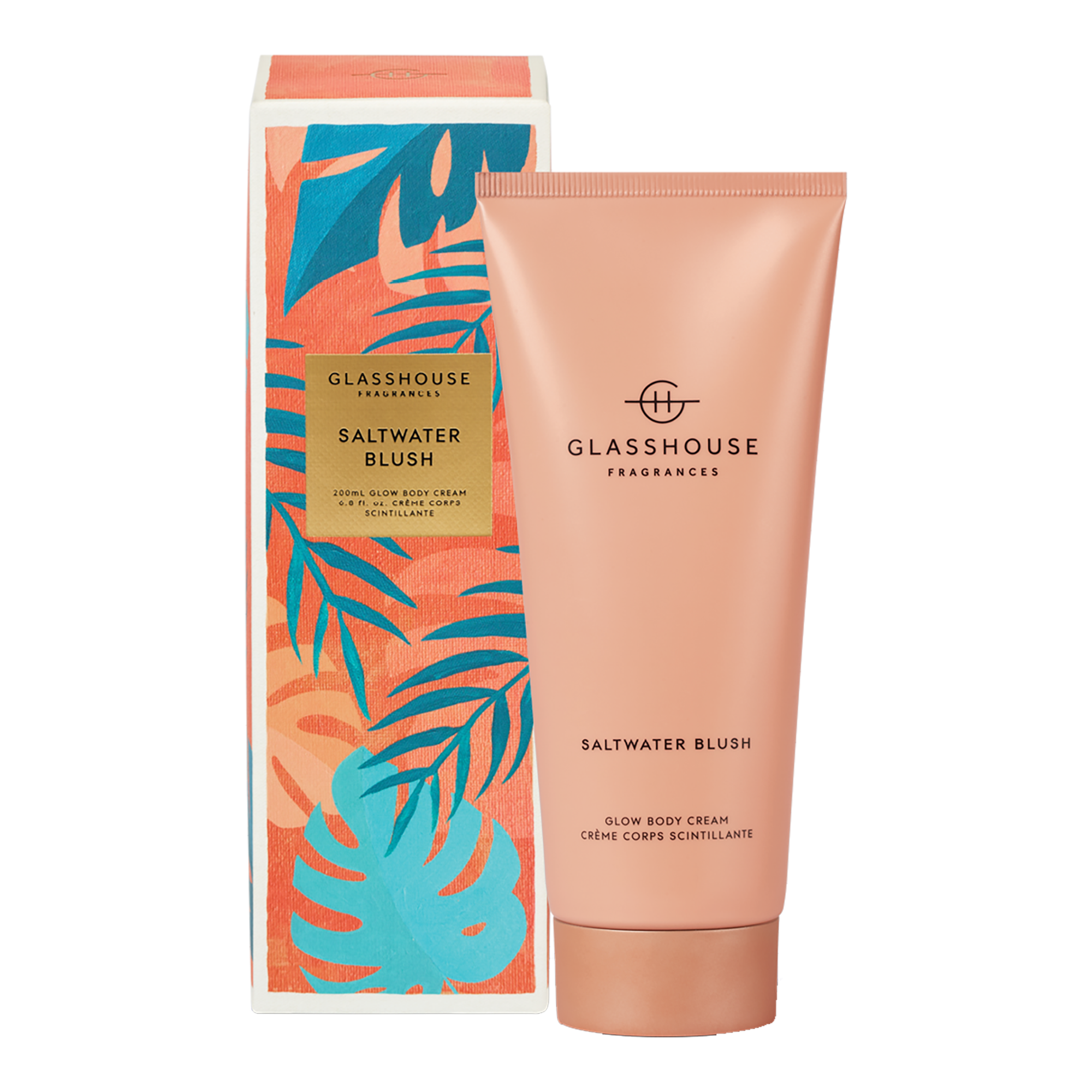 Glasshouse Fragrances 200mL Saltwater Blush Glow Body Cream