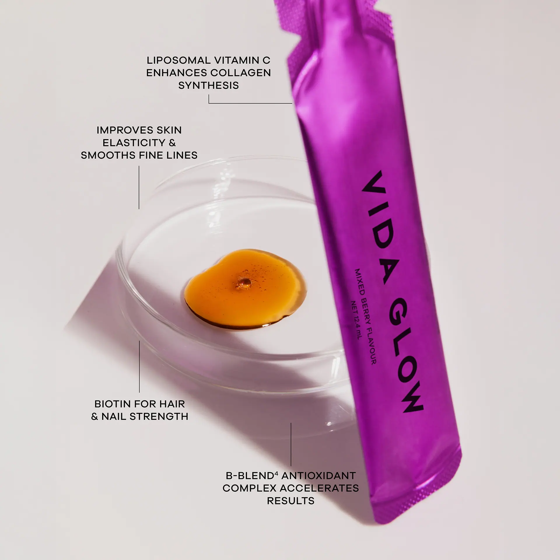 Vida Glow Daily Essentials: Collagen Liquid Advance Mixed Berry