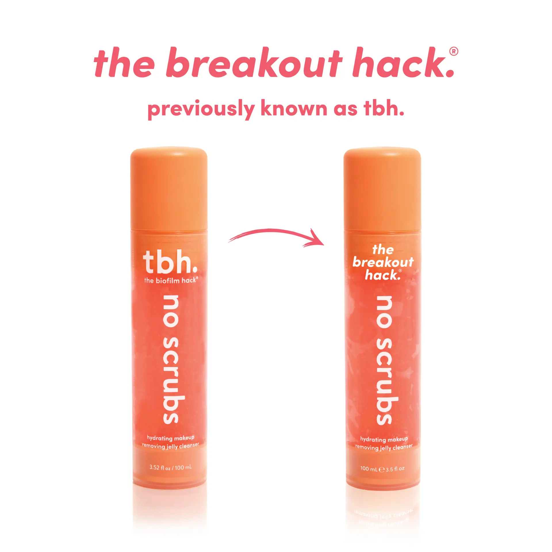 The Breakout Hack no scrubs hydrating make-up removing jelly cleanser 100mL