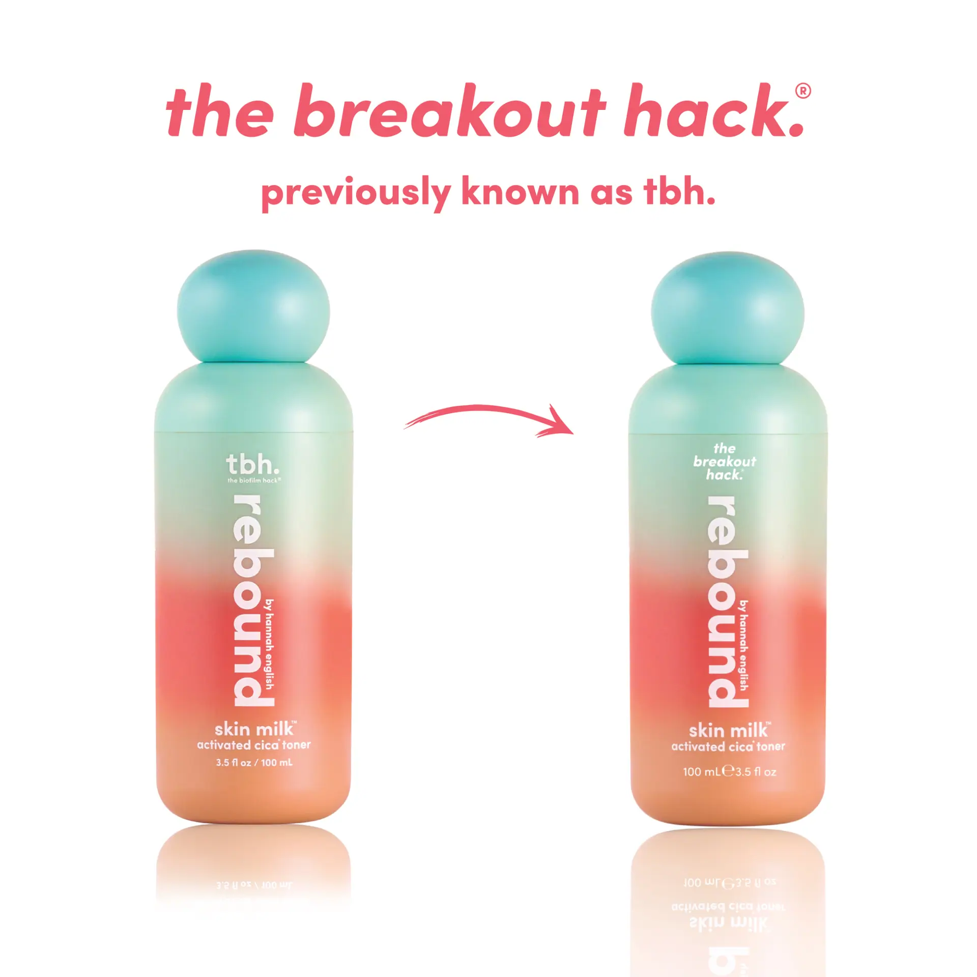 The Breakout Hack rebound skin milk activated cica toner 100ml