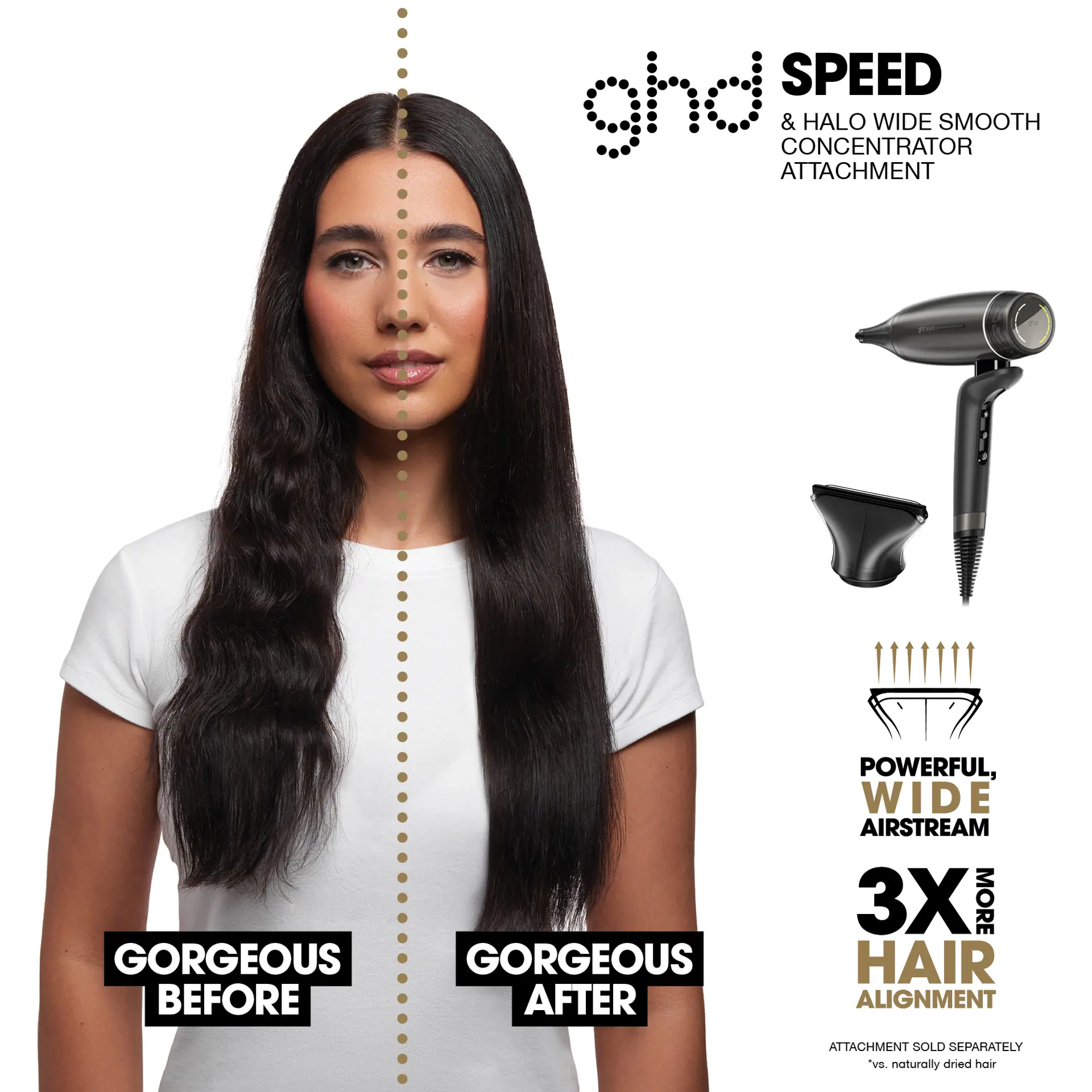 GHD Speed Halo Wide Smoothing Concentrator
