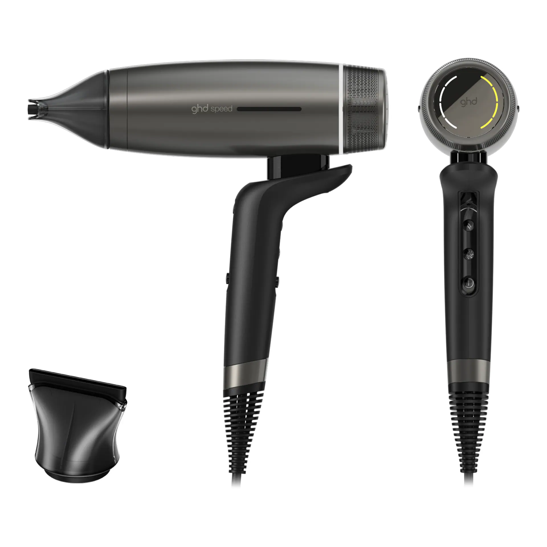 GHD speed professional hair dryer in titanium black