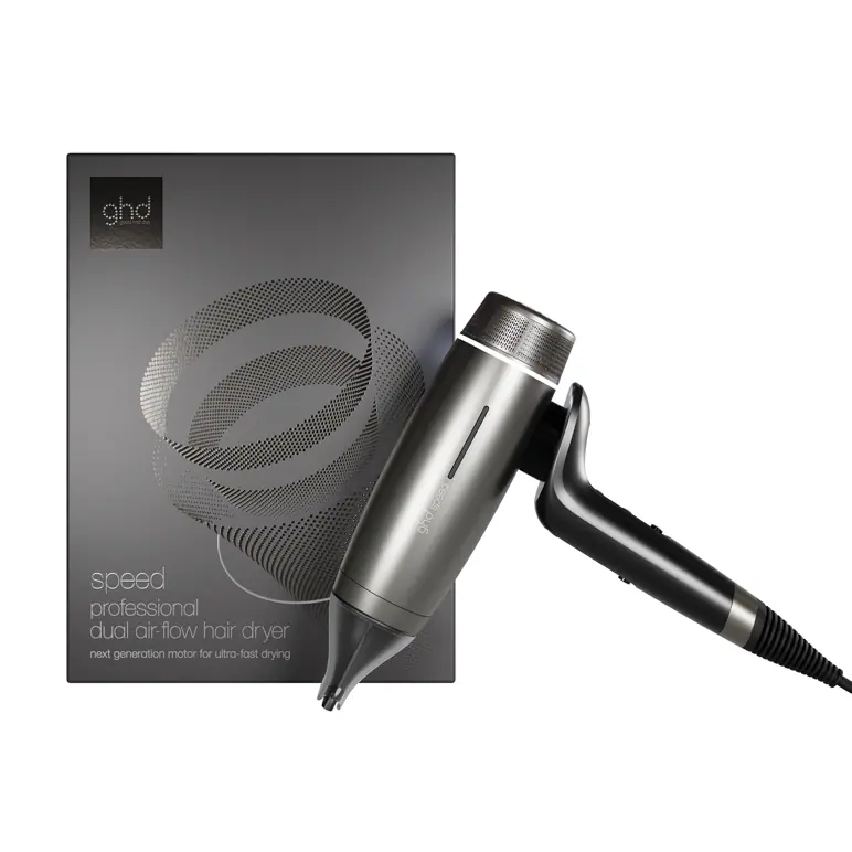 GHD speed professional hair dryer in titanium black