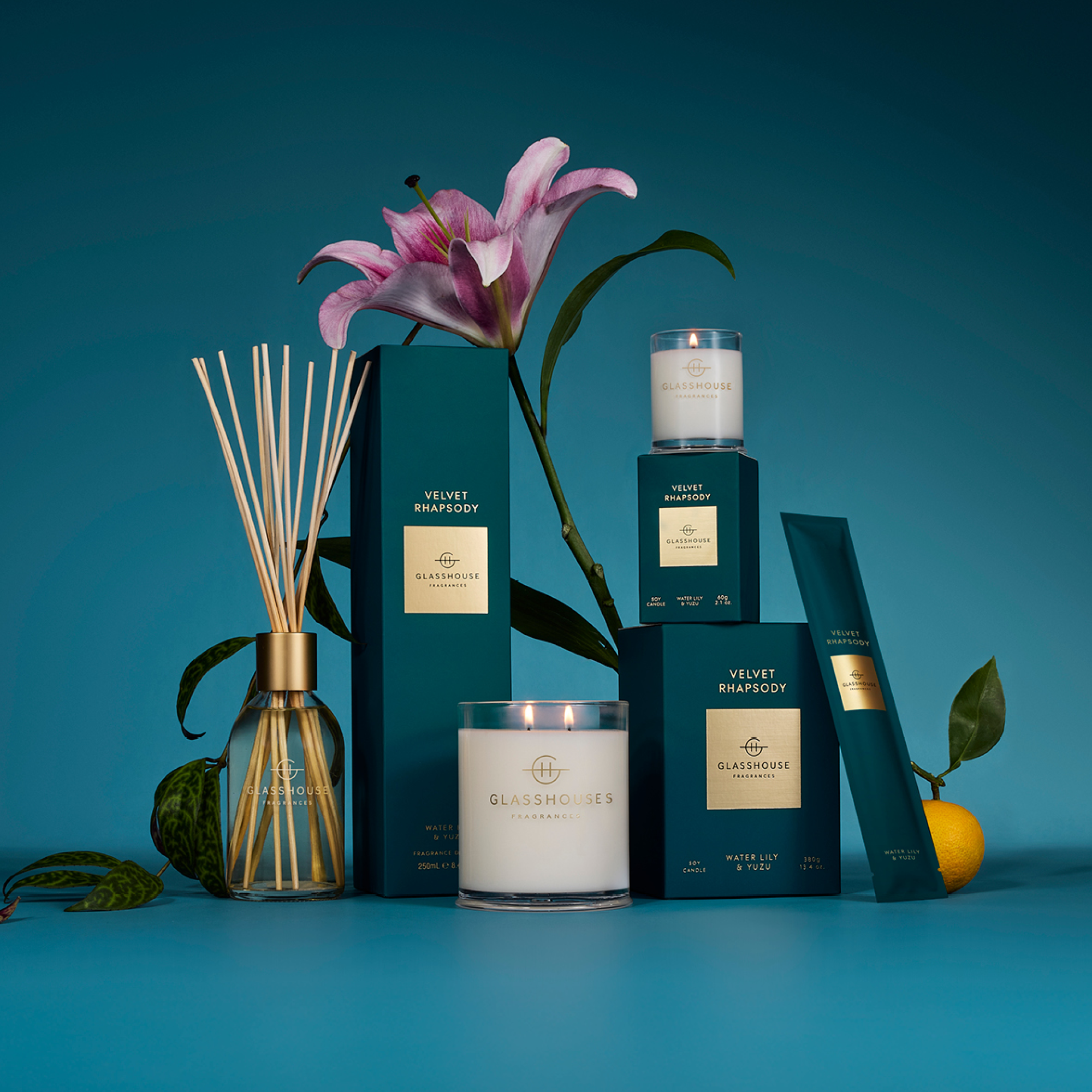 Glasshouse Fragrances 250ml Diffuser - VELVET RHAPSODY