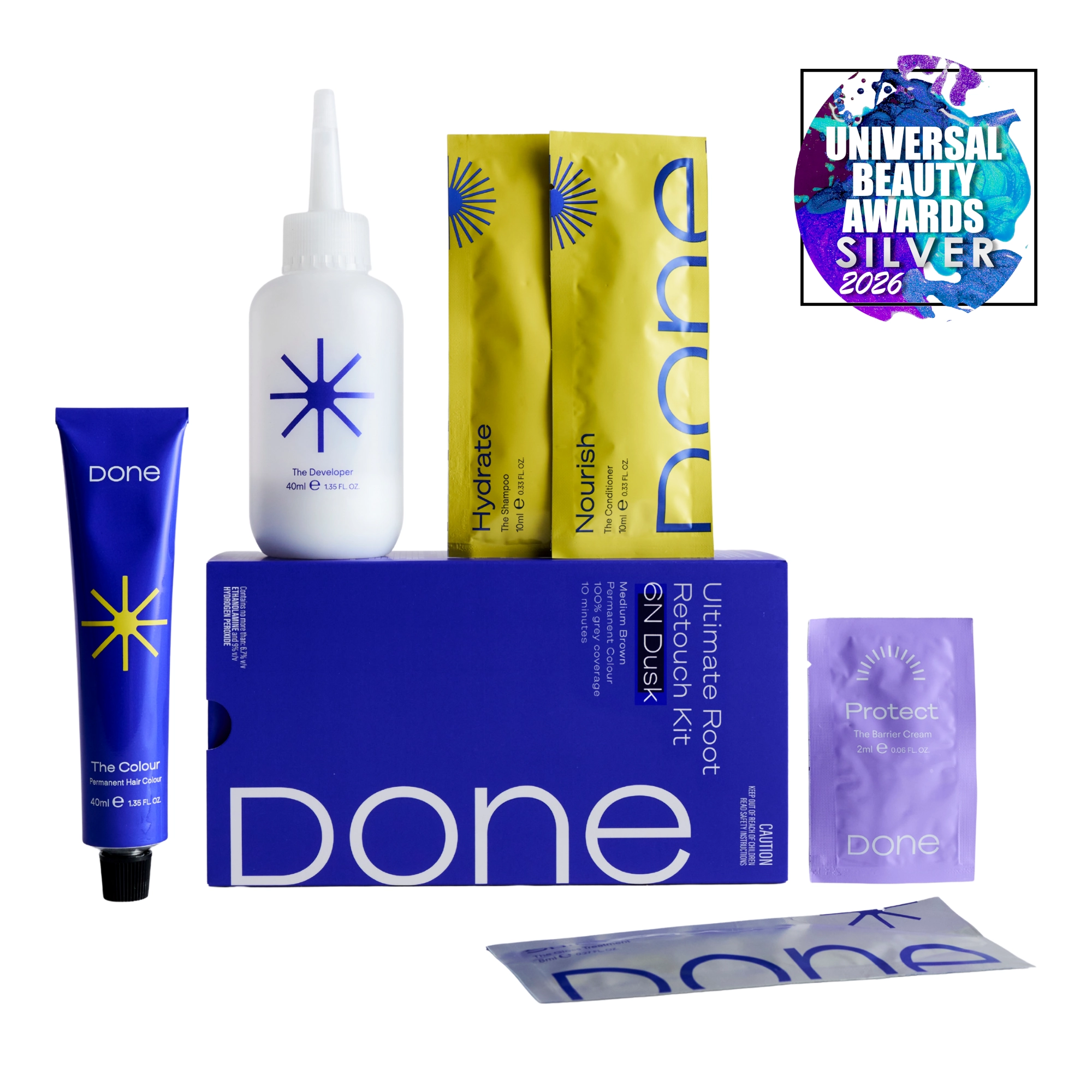 Done Ultimate Root Retouch Kit (6N Dusk - Medium Brown)