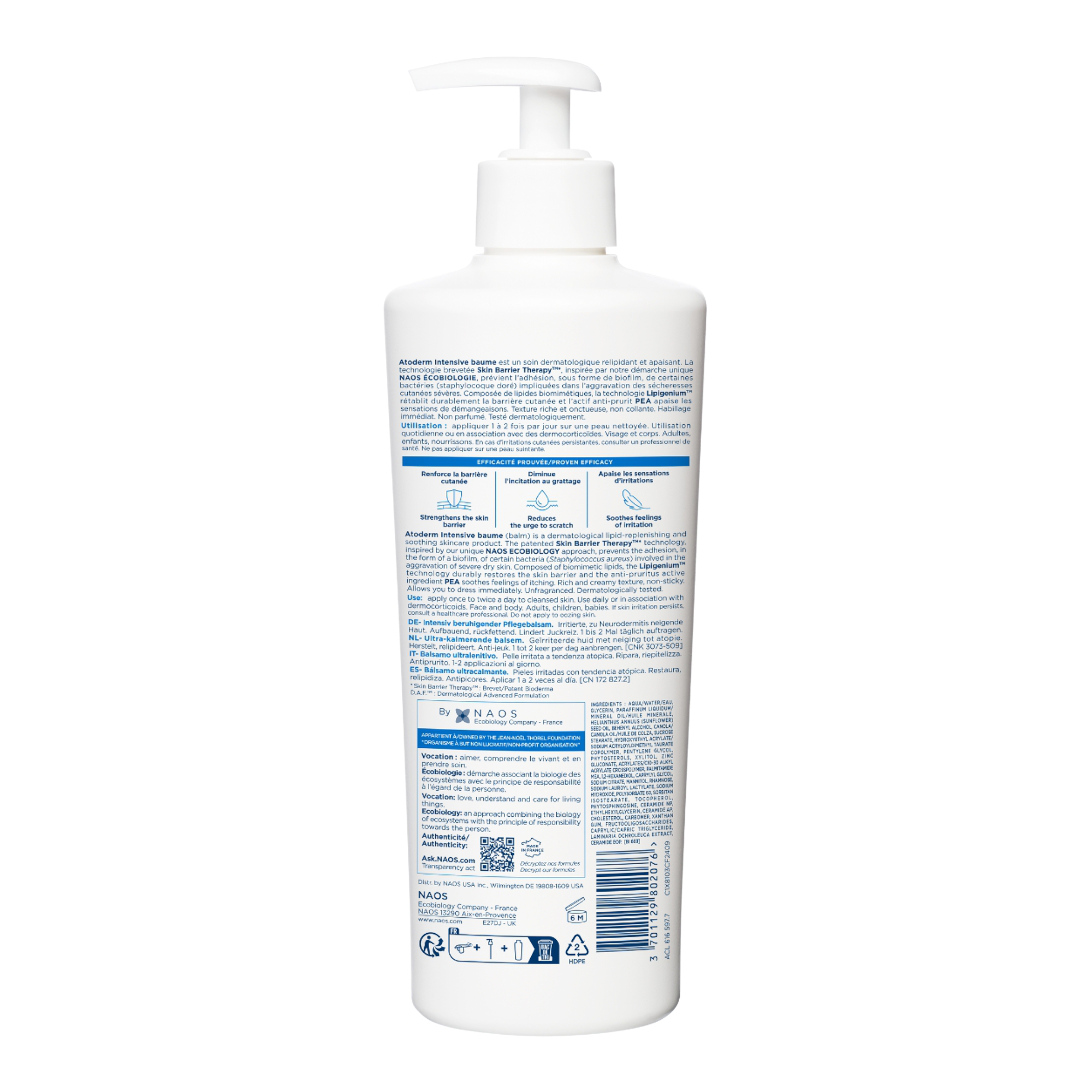 Bioderma Atoderm Intensive Baume Barrier-replenishing Moisturiser for Very Dry Skin 500ml