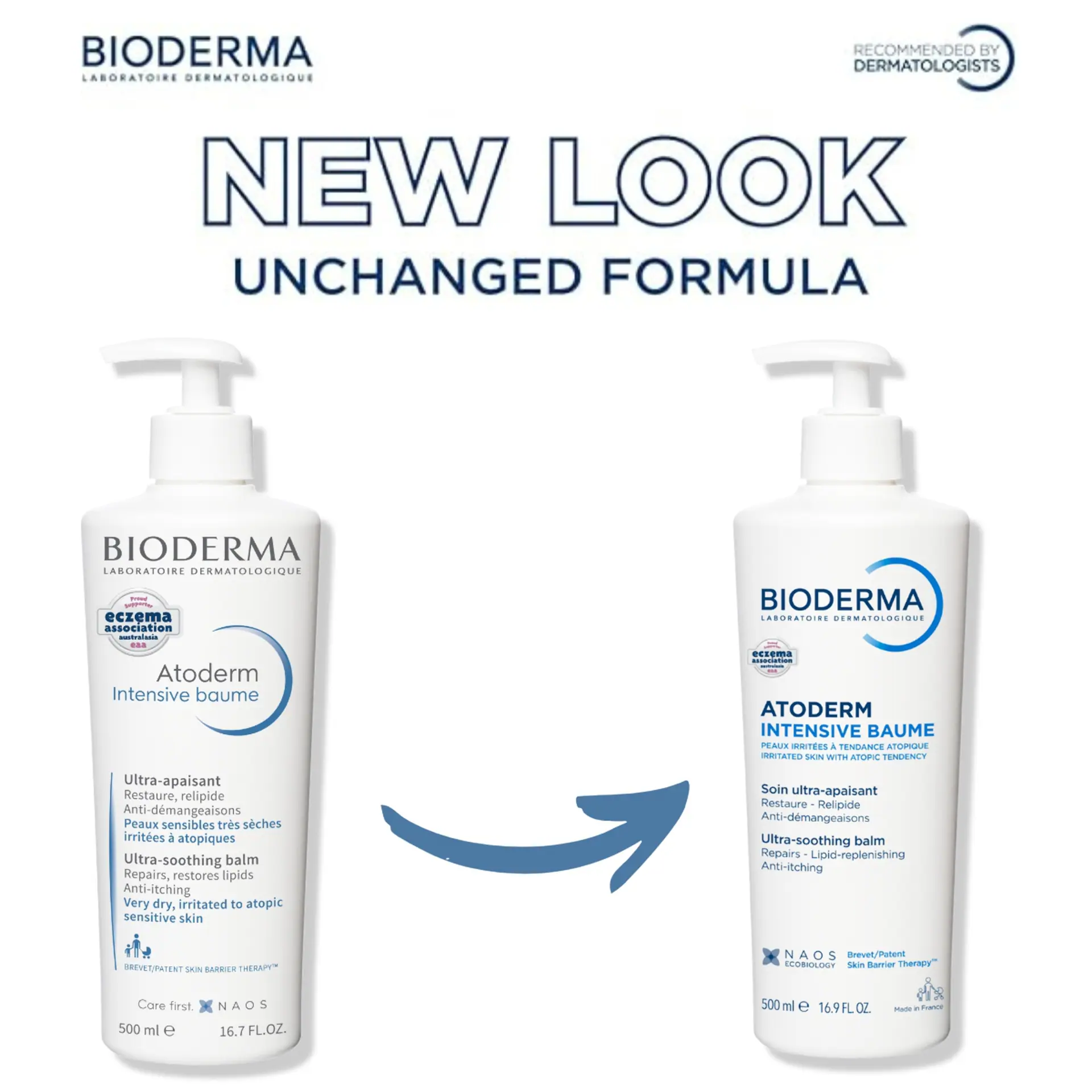 Bioderma Atoderm Intensive Baume Barrier-replenishing Moisturiser for Very Dry Skin 500ml